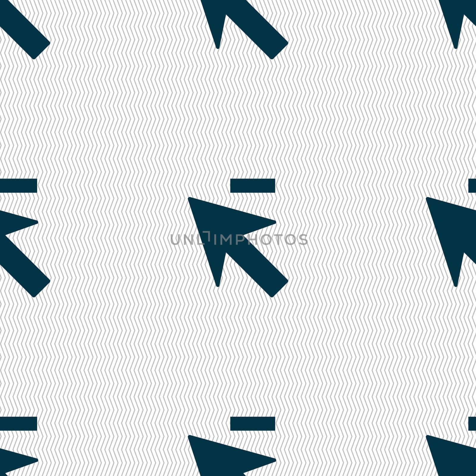 Cursor, arrow minus icon sign. Seamless abstract background with geometric shapes.  by serhii_lohvyniuk