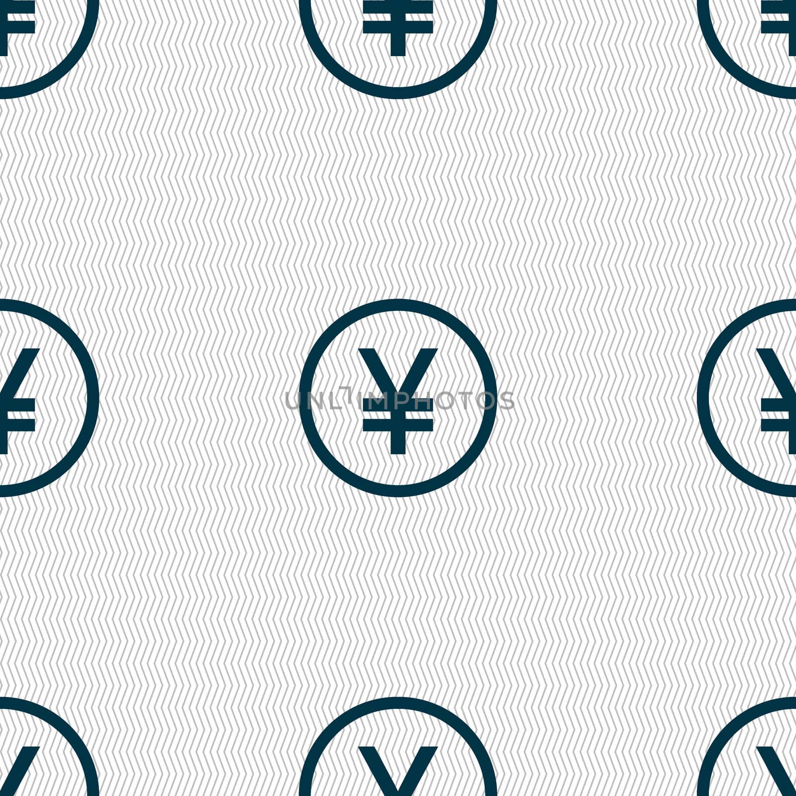 Japanese Yuan icon sign. Seamless abstract background with geometric shapes.  by serhii_lohvyniuk