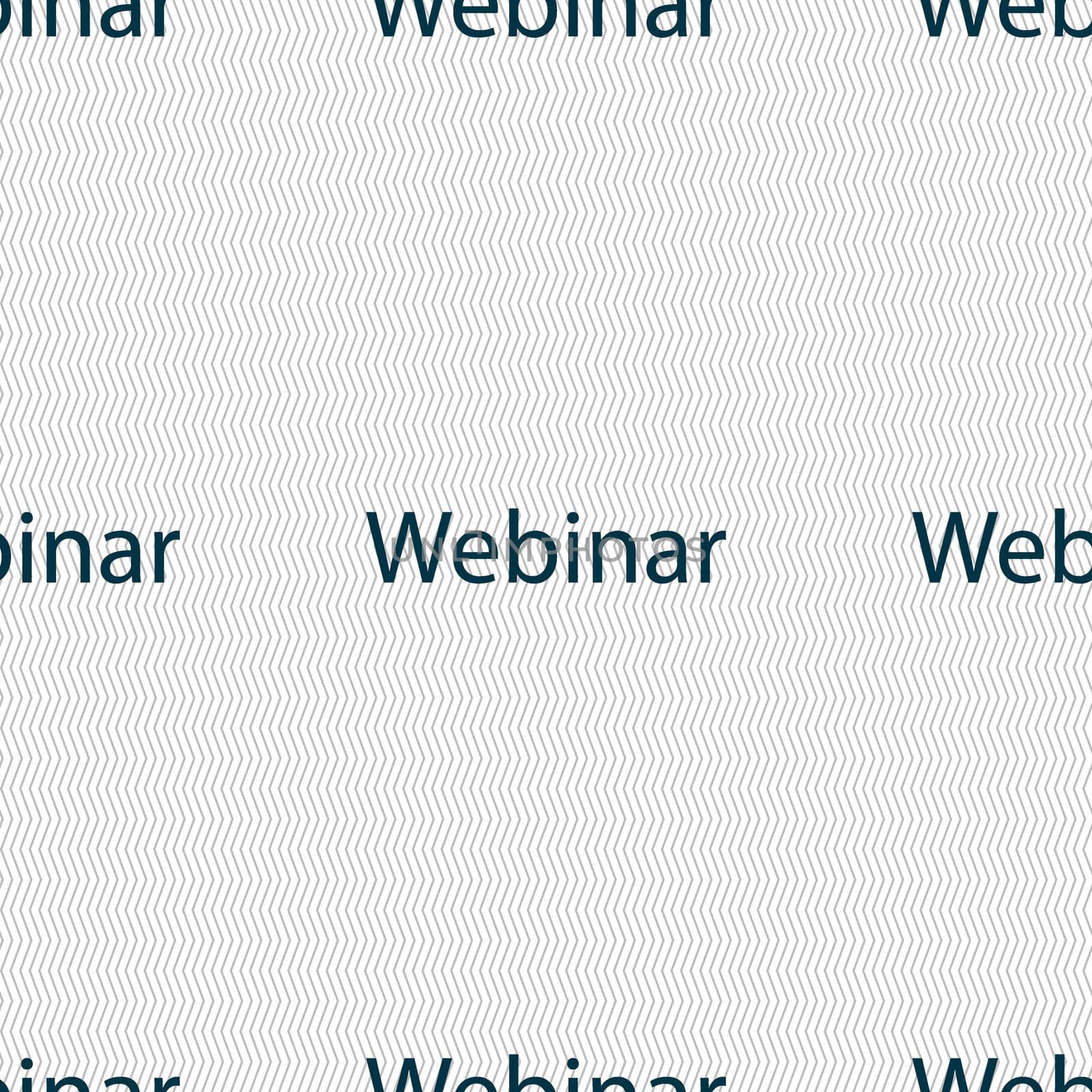 Webinar web camera sign icon. Online Web-study symbol. Seamless abstract background with geometric shapes. illustration