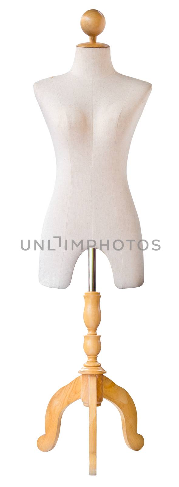 A mannequin on white background, clipping path