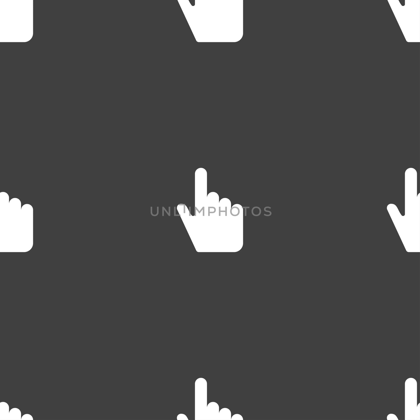 cursor icon sign. Seamless pattern on a gray background.  by serhii_lohvyniuk