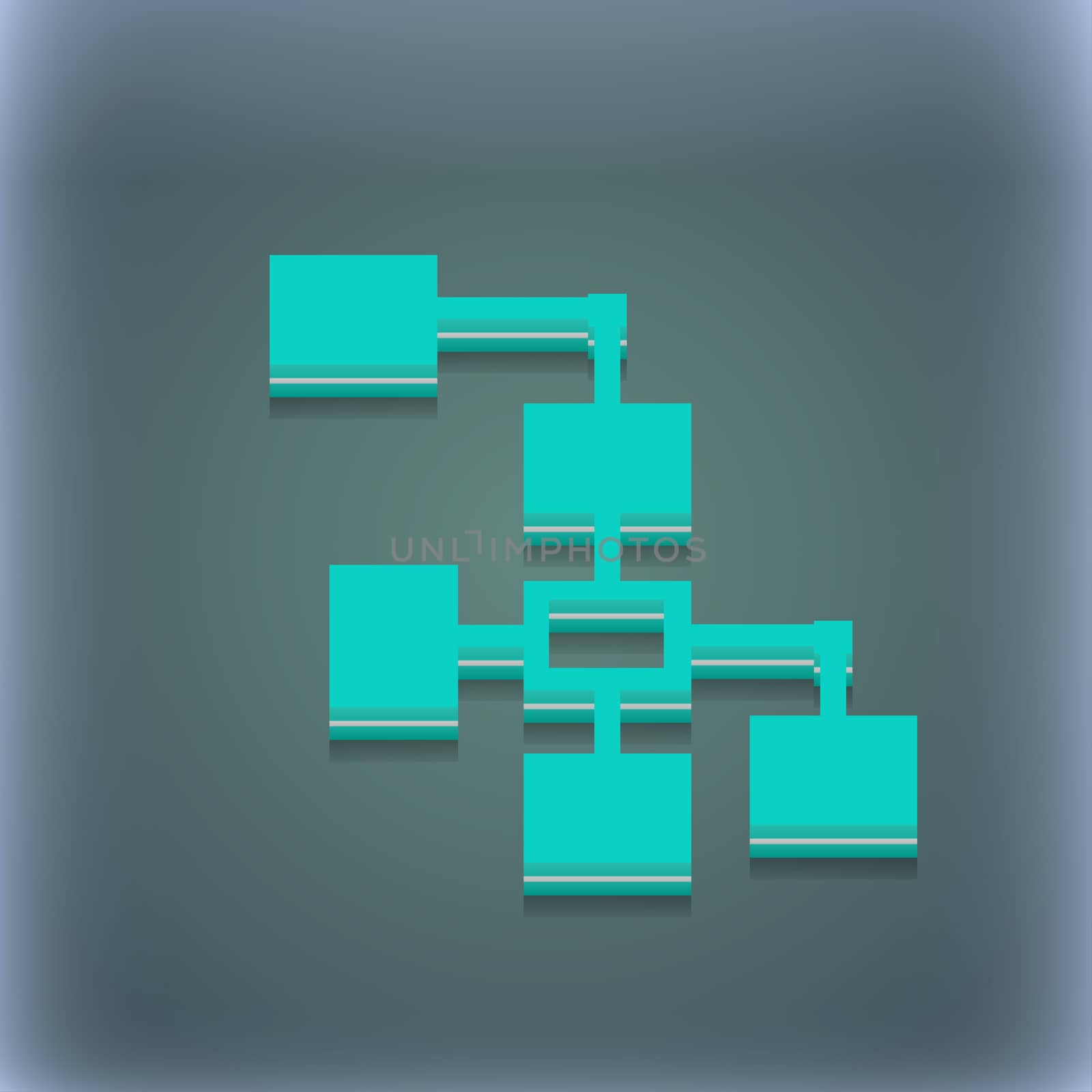 Local Network icon symbol. 3D style. Trendy, modern design with space for your text . Raster by serhii_lohvyniuk