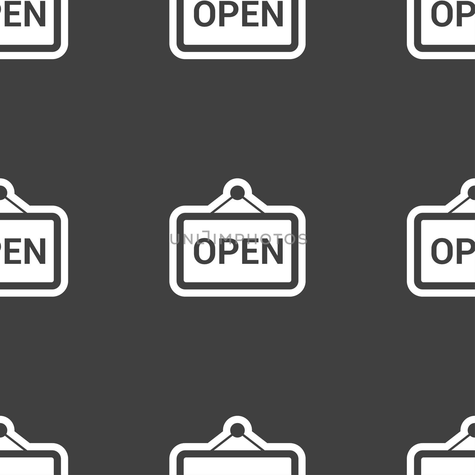 open icon sign. Seamless pattern on a gray background.  by serhii_lohvyniuk