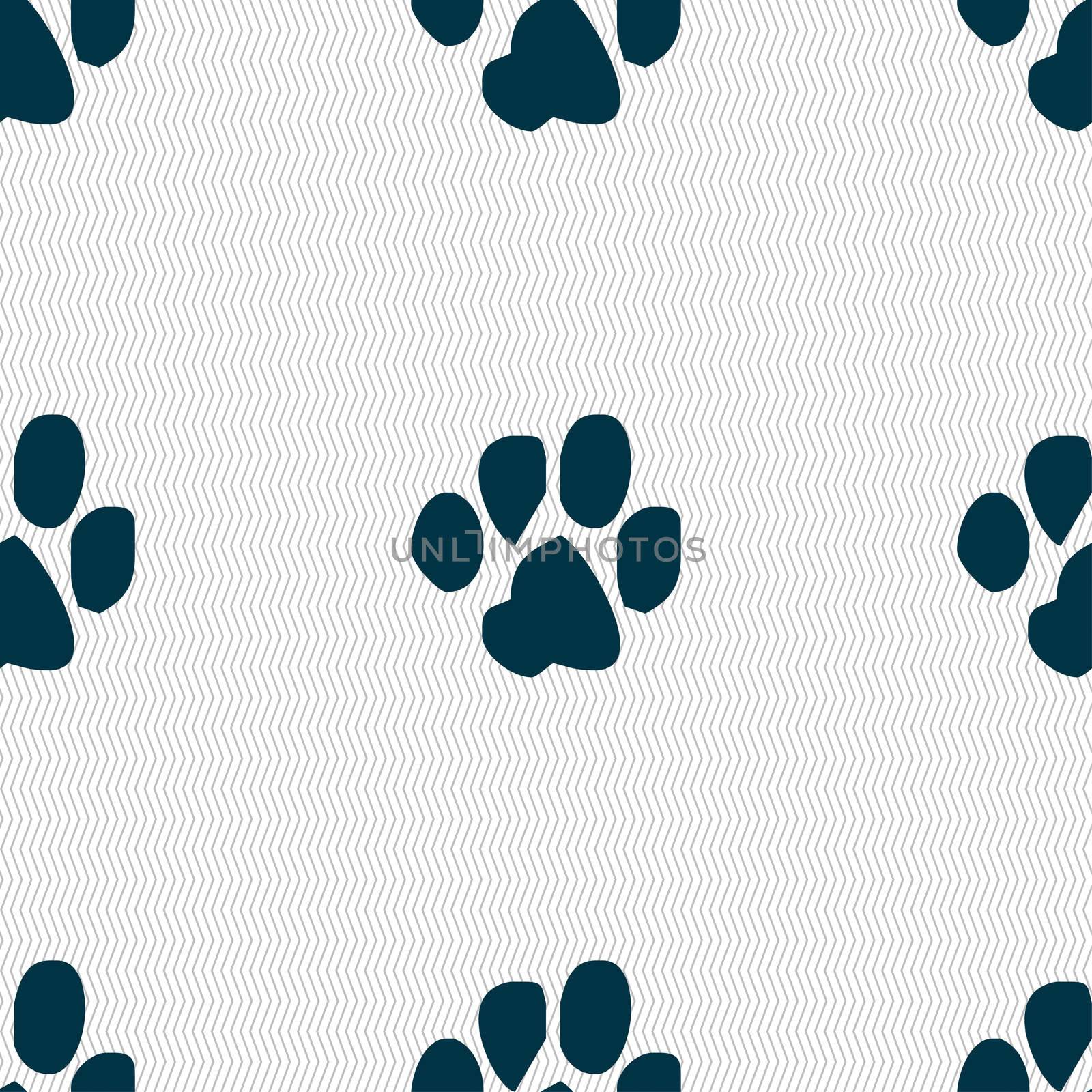 trace dogs icon sign. Seamless pattern with geometric texture. illustration