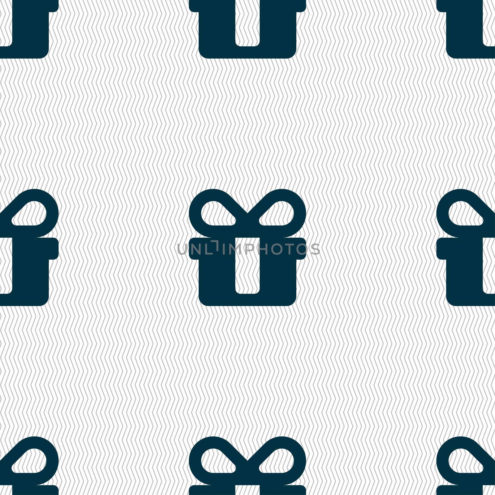 gift icon sign. Seamless pattern with geometric texture.  by serhii_lohvyniuk