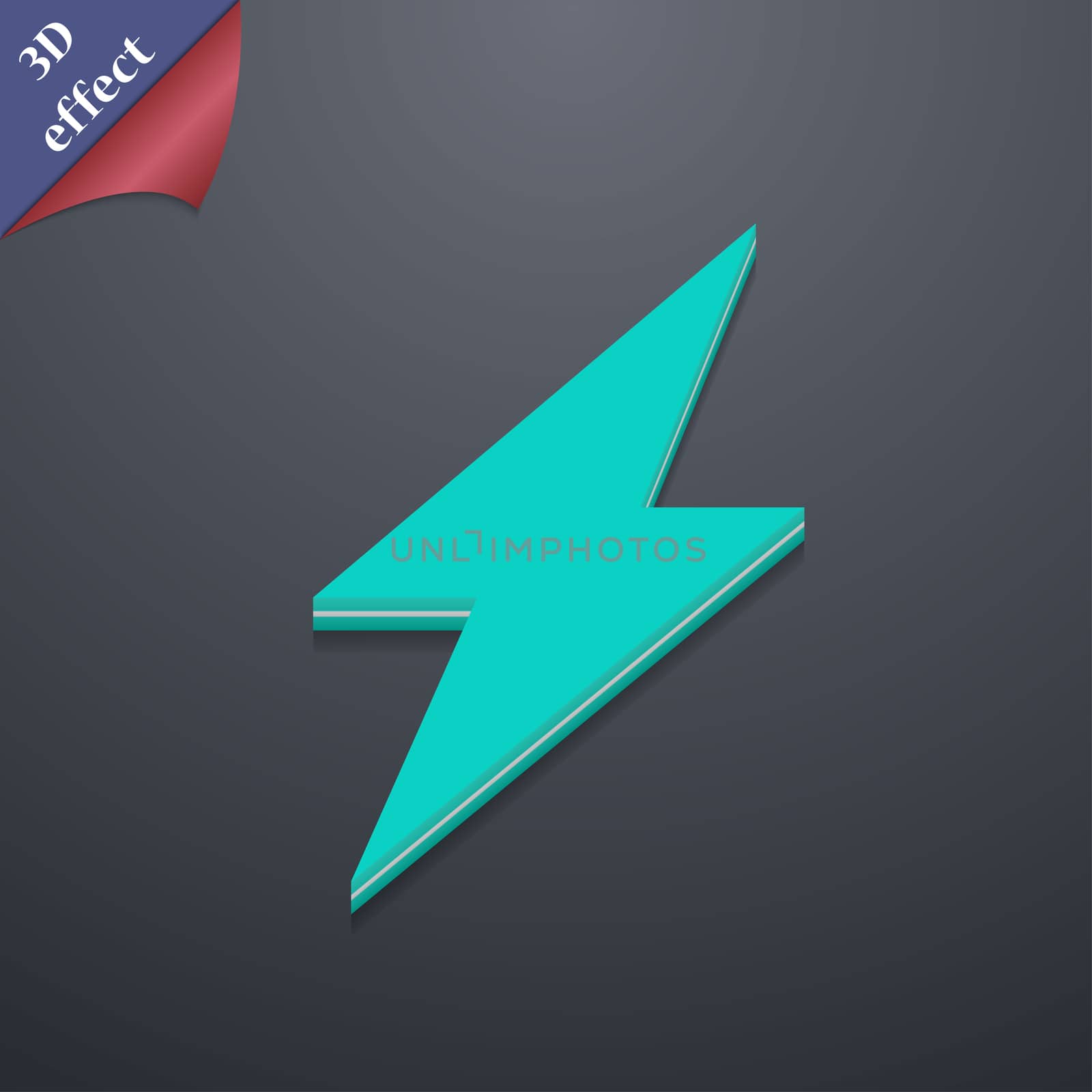Photo flash icon symbol. 3D style. Trendy, modern design with space for your text . Rastrized by serhii_lohvyniuk