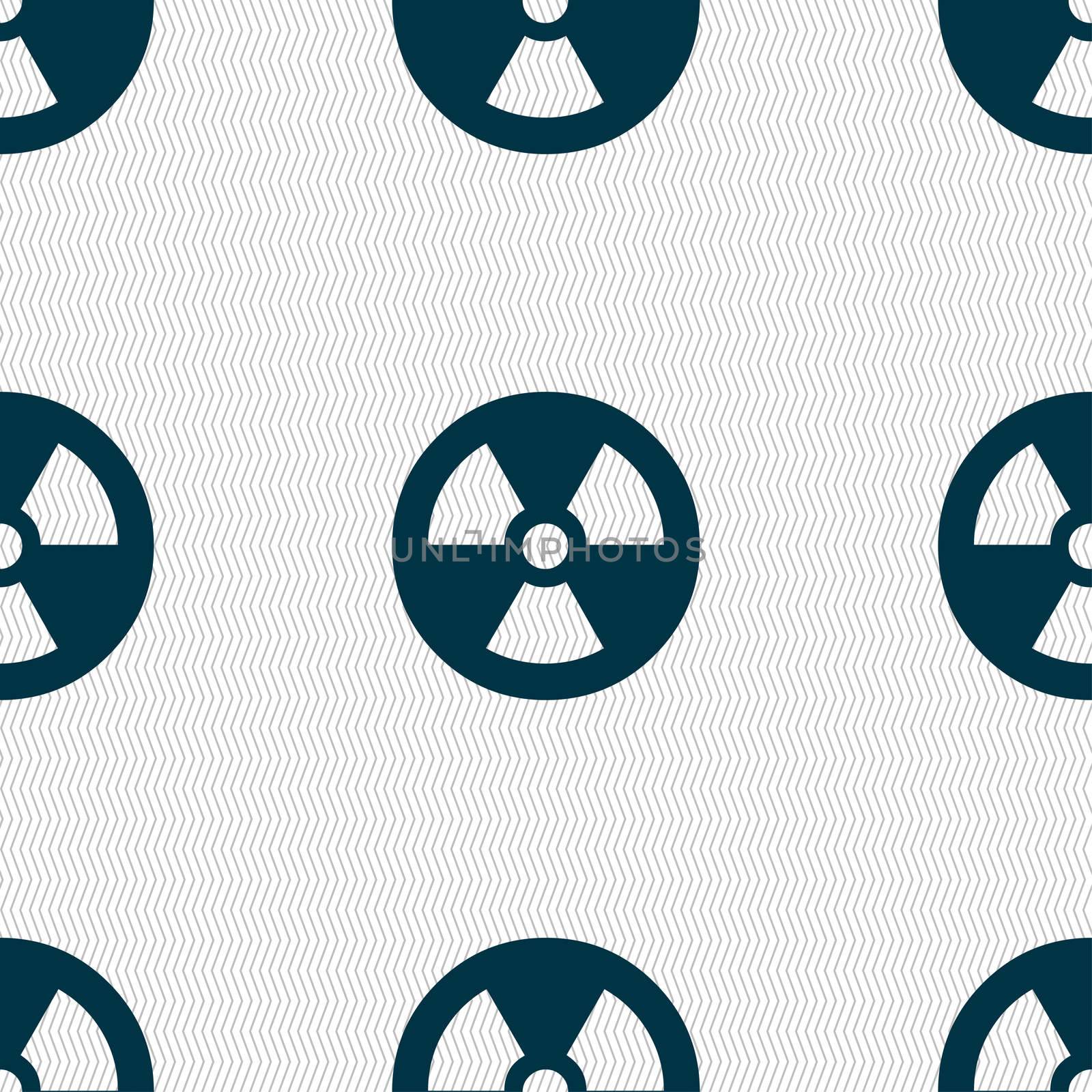 radiation icon sign. Seamless pattern with geometric texture. illustration