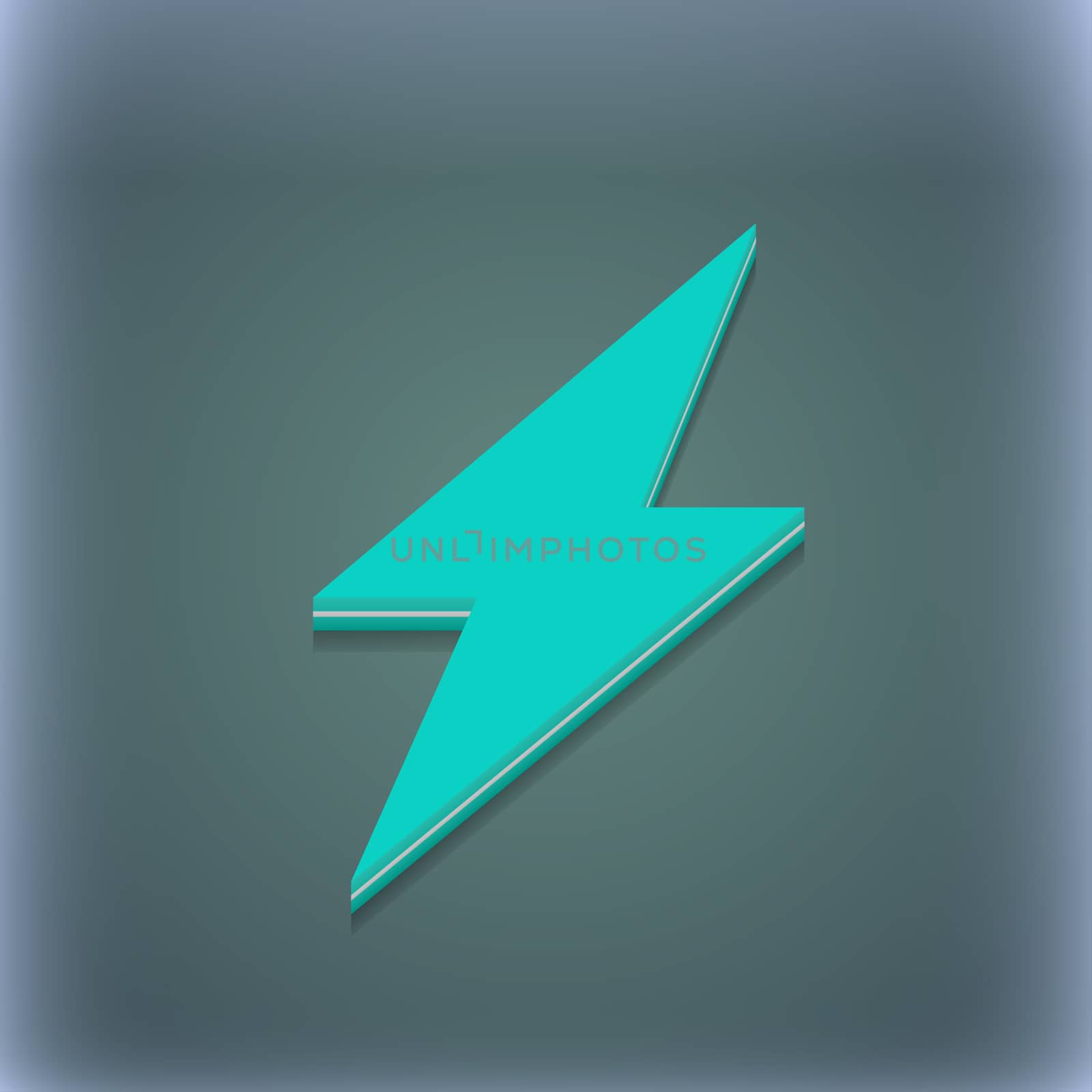 Photo flash icon symbol. 3D style. Trendy, modern design with space for your text . Raster by serhii_lohvyniuk