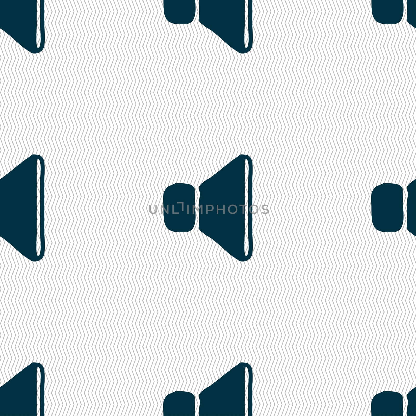 volume, sound icon sign. Seamless pattern with geometric texture.  by serhii_lohvyniuk