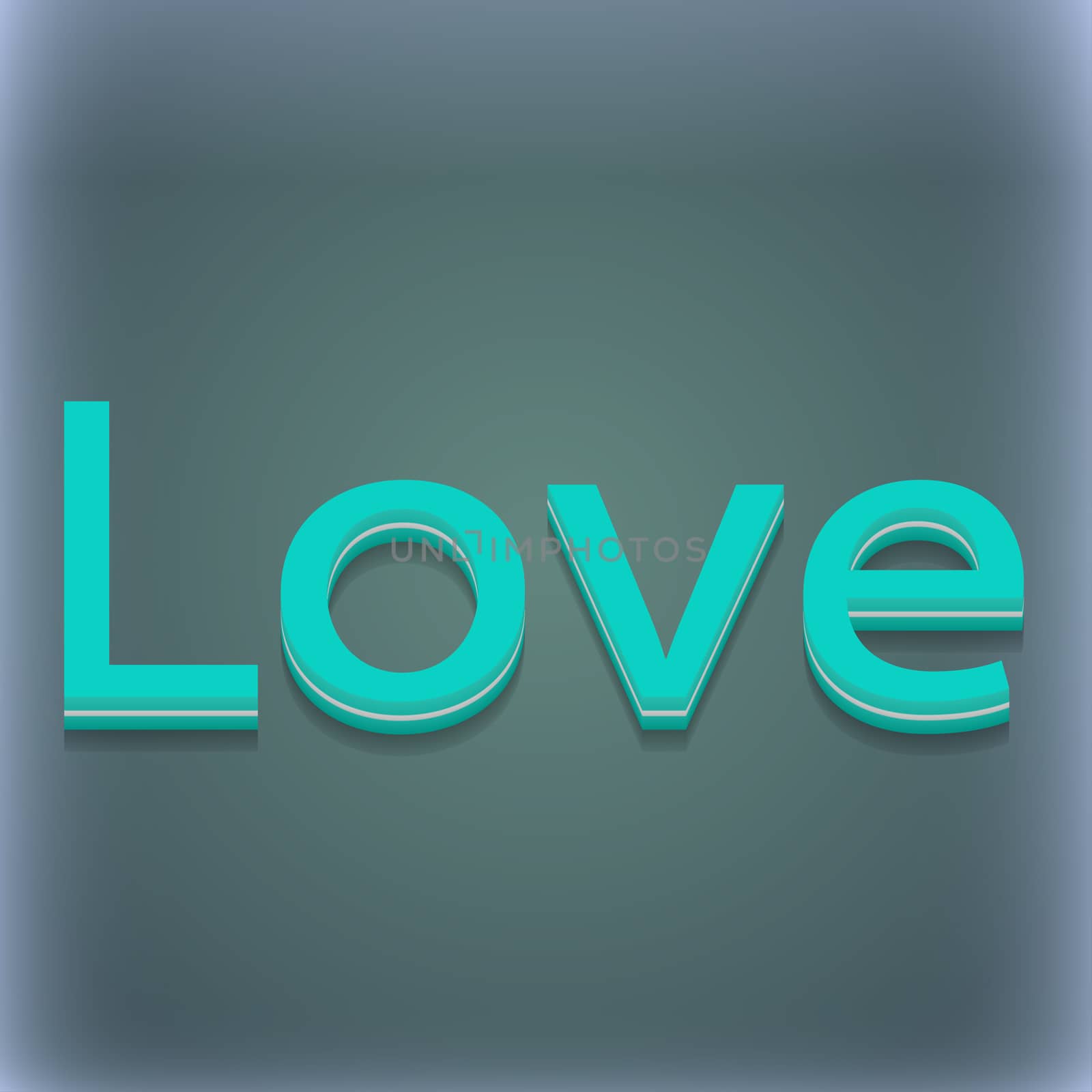 Love you icon symbol. 3D style. Trendy, modern design with space for your text illustration. Raster version