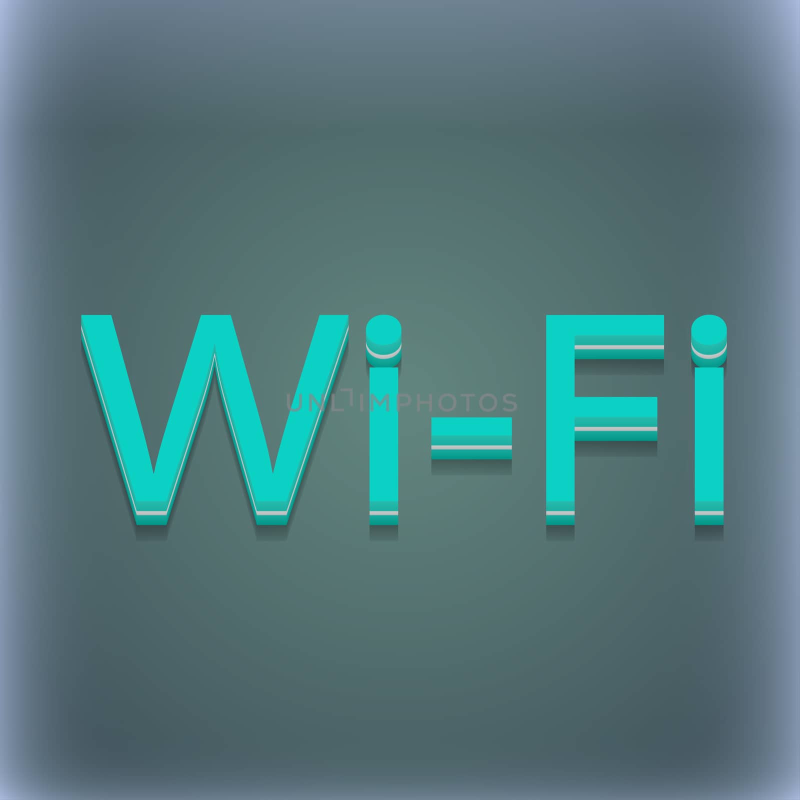 Free wifi icon symbol. 3D style. Trendy, modern design with space for your text illustration. Raster version