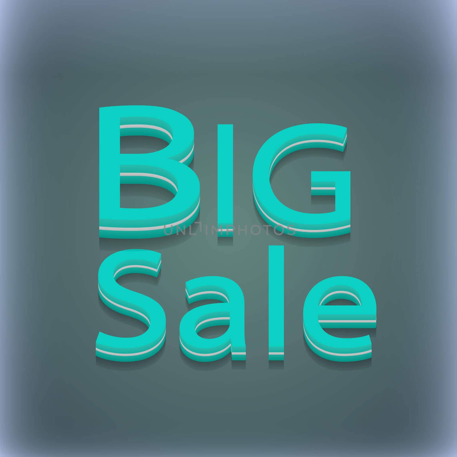 Big sale icon symbol. 3D style. Trendy, modern design with space for your text illustration. Raster version