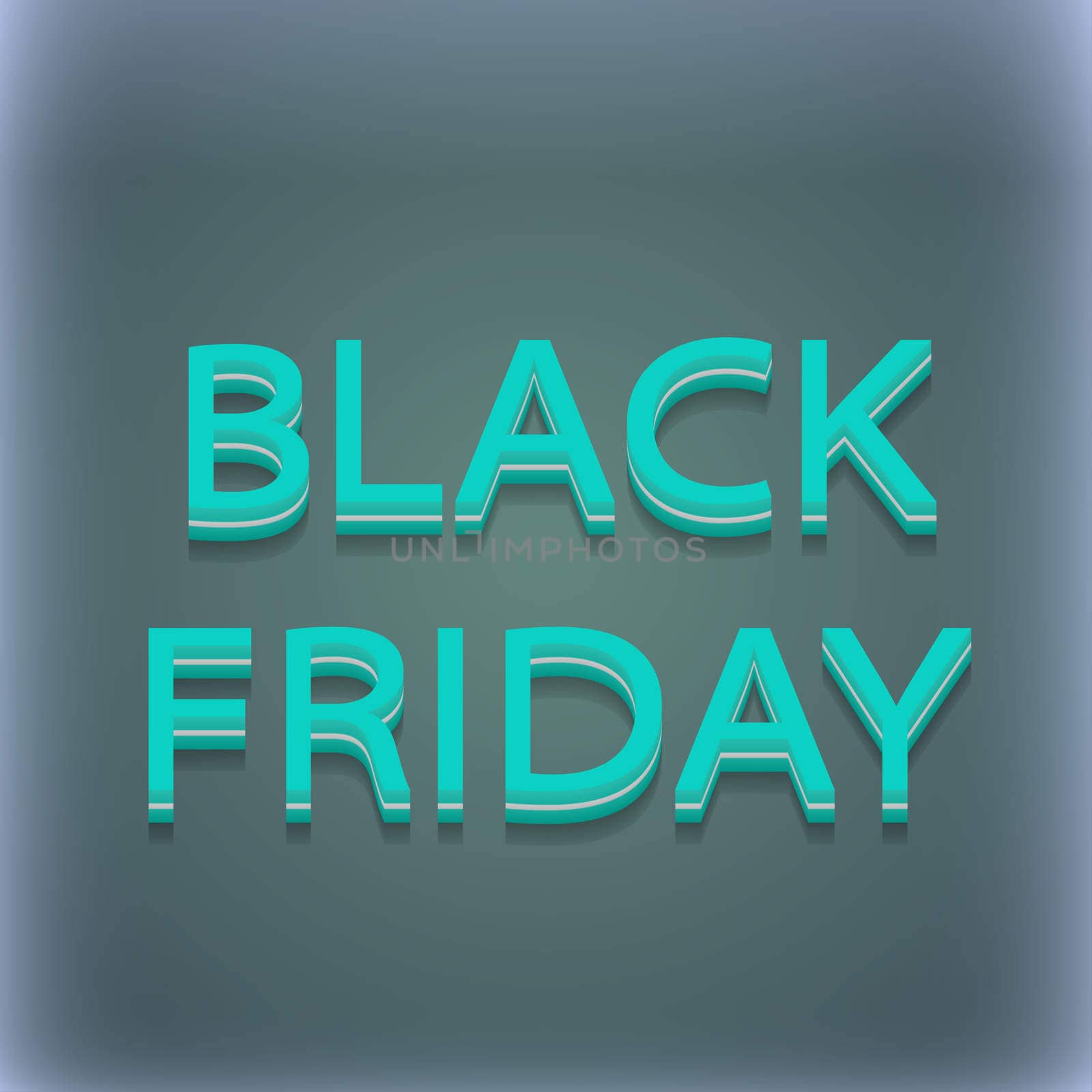 Black friday icon symbol. 3D style. Trendy, modern design with space for your text illustration. Raster version