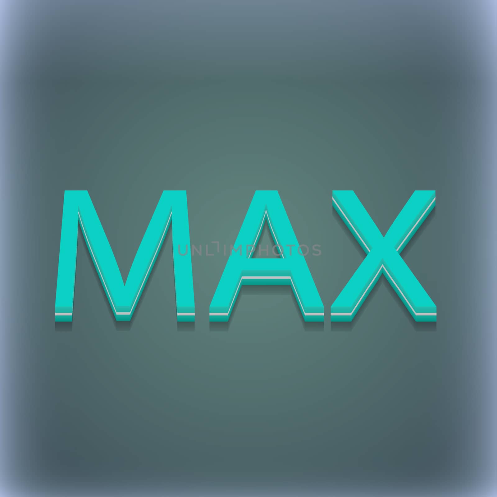 maximum icon symbol. 3D style. Trendy, modern design with space for your text illustration. Raster version