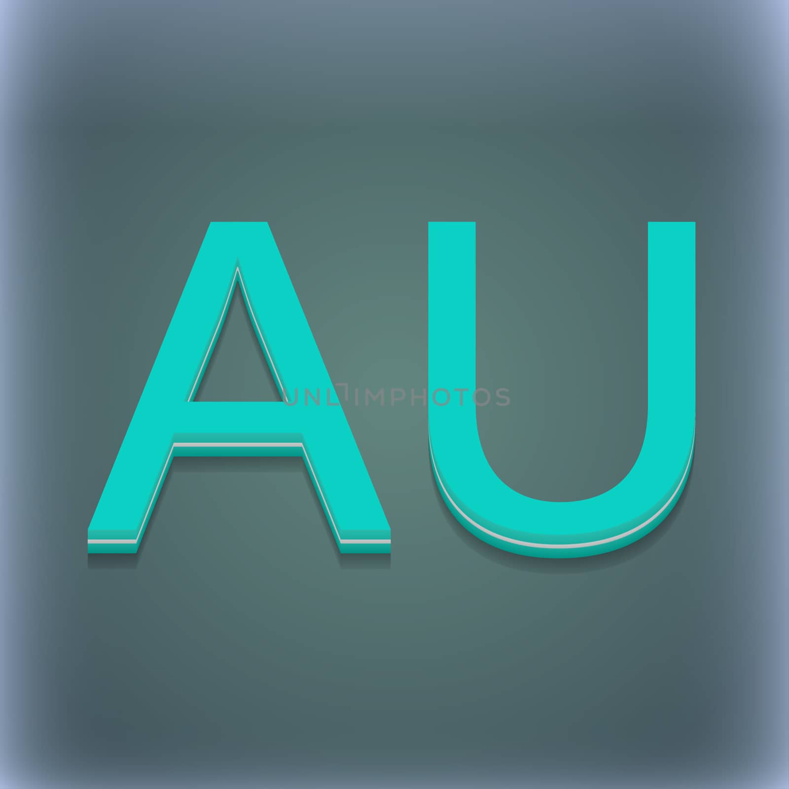 australia icon symbol. 3D style. Trendy, modern design with space for your text . Raster by serhii_lohvyniuk