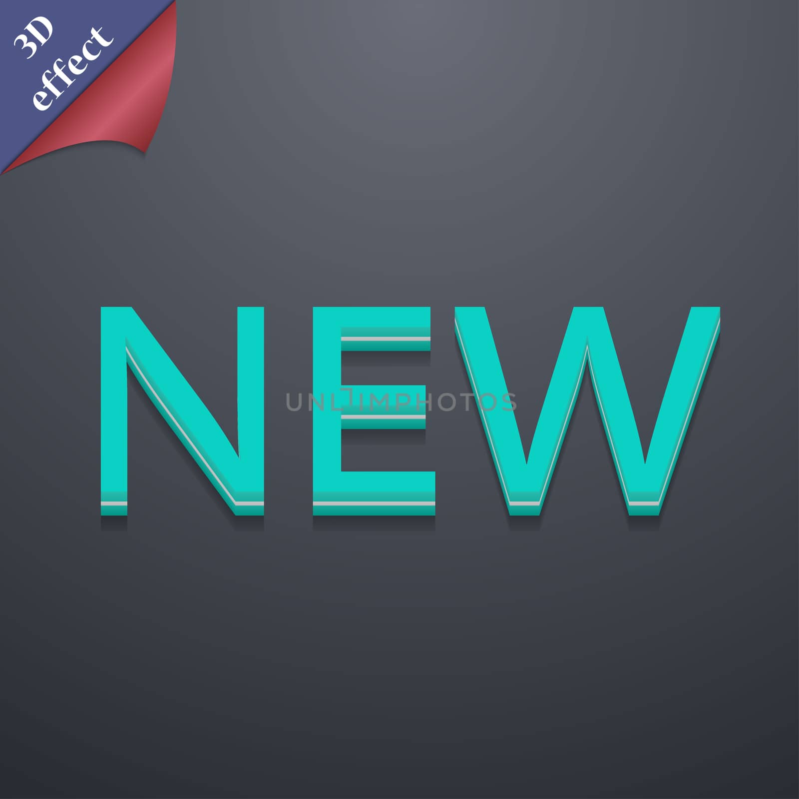 New icon symbol. 3D style. Trendy, modern design with space for your text . Rastrized by serhii_lohvyniuk