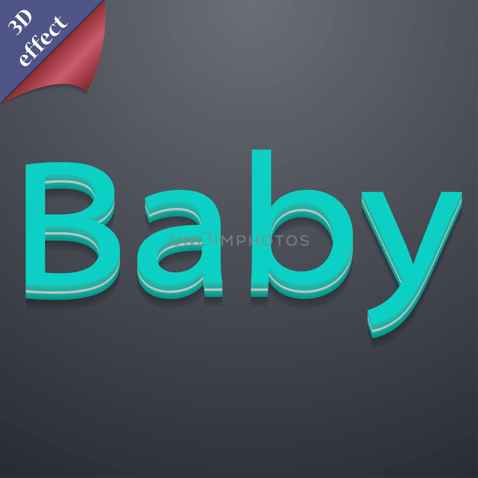 Baby on board icon symbol. 3D style. Trendy, modern design with space for your text illustration. Rastrized copy