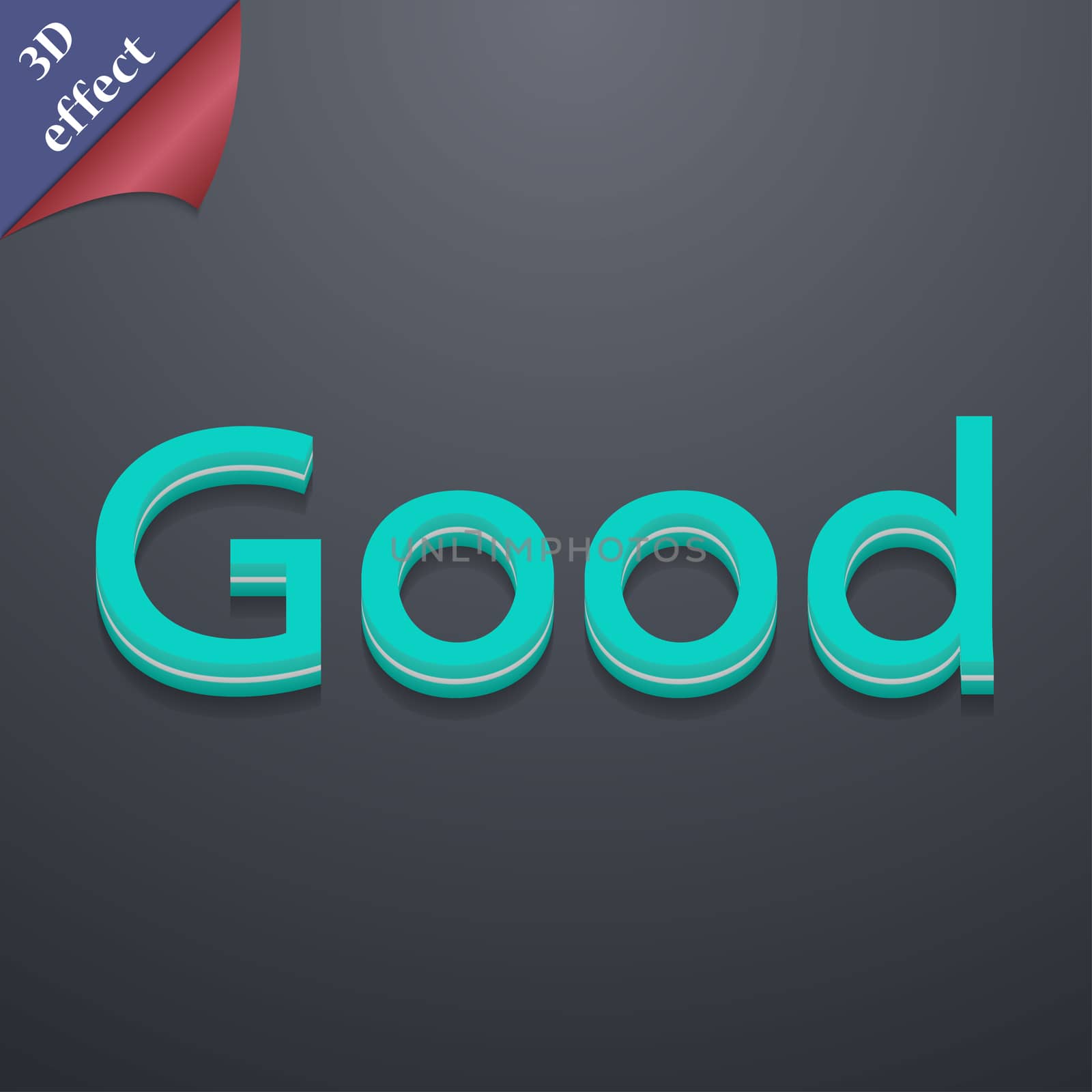 Good icon symbol. 3D style. Trendy, modern design with space for your text . Rastrized by serhii_lohvyniuk