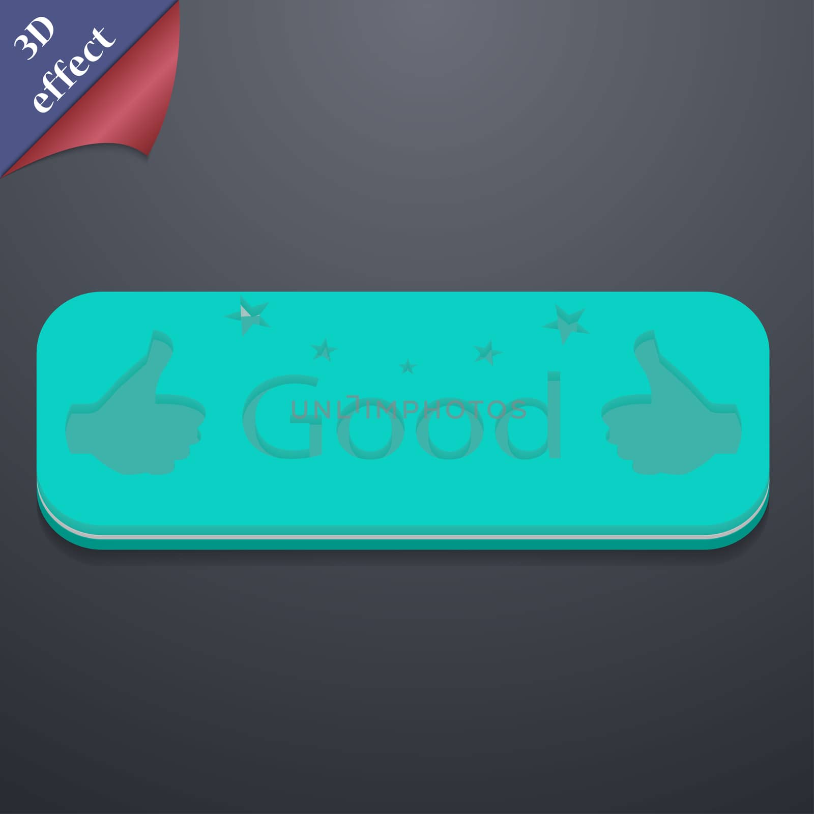 Good icon symbol. 3D style. Trendy, modern design with space for your text . Rastrized by serhii_lohvyniuk