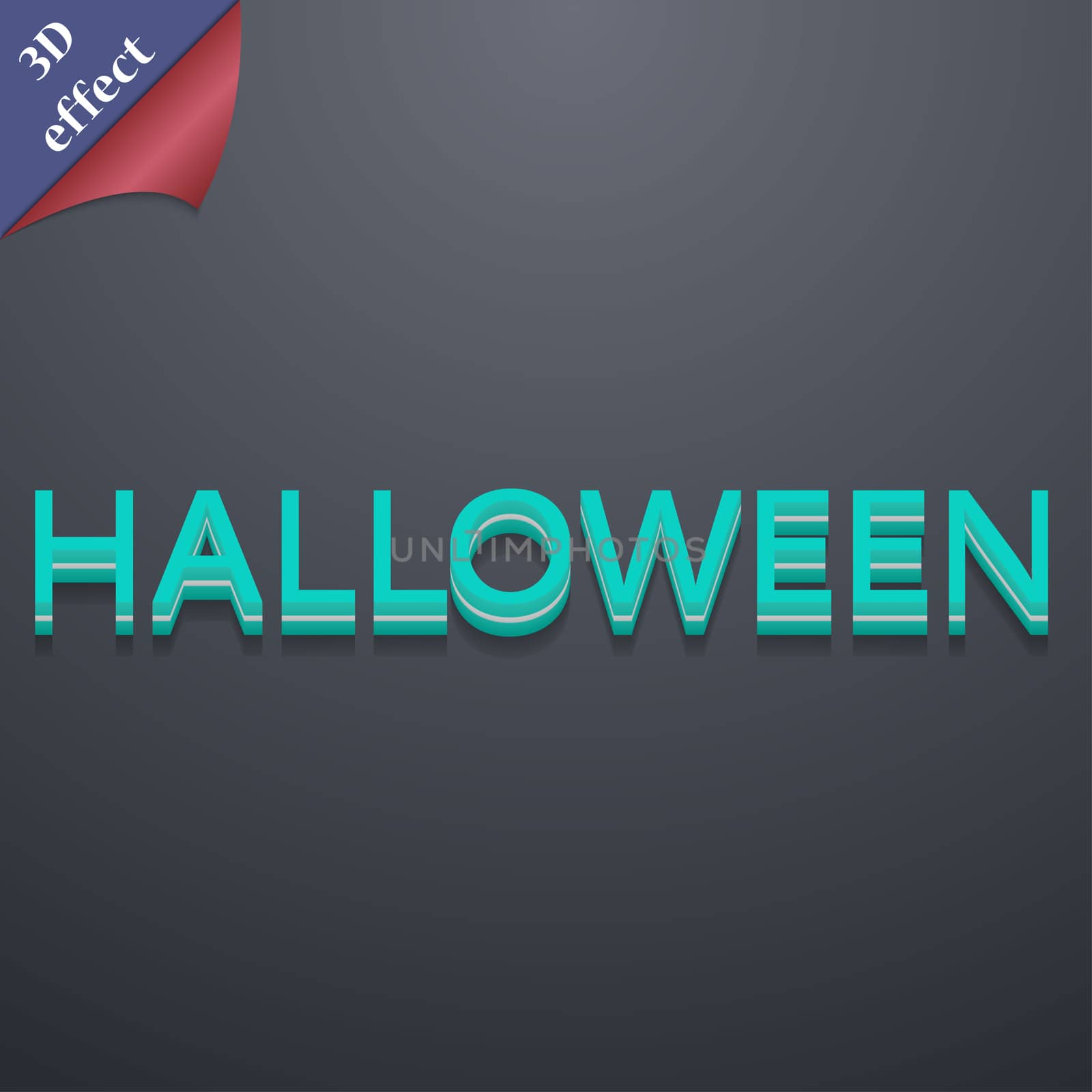 Halloween icon symbol. 3D style. Trendy, modern design with space for your text illustration. Rastrized copy