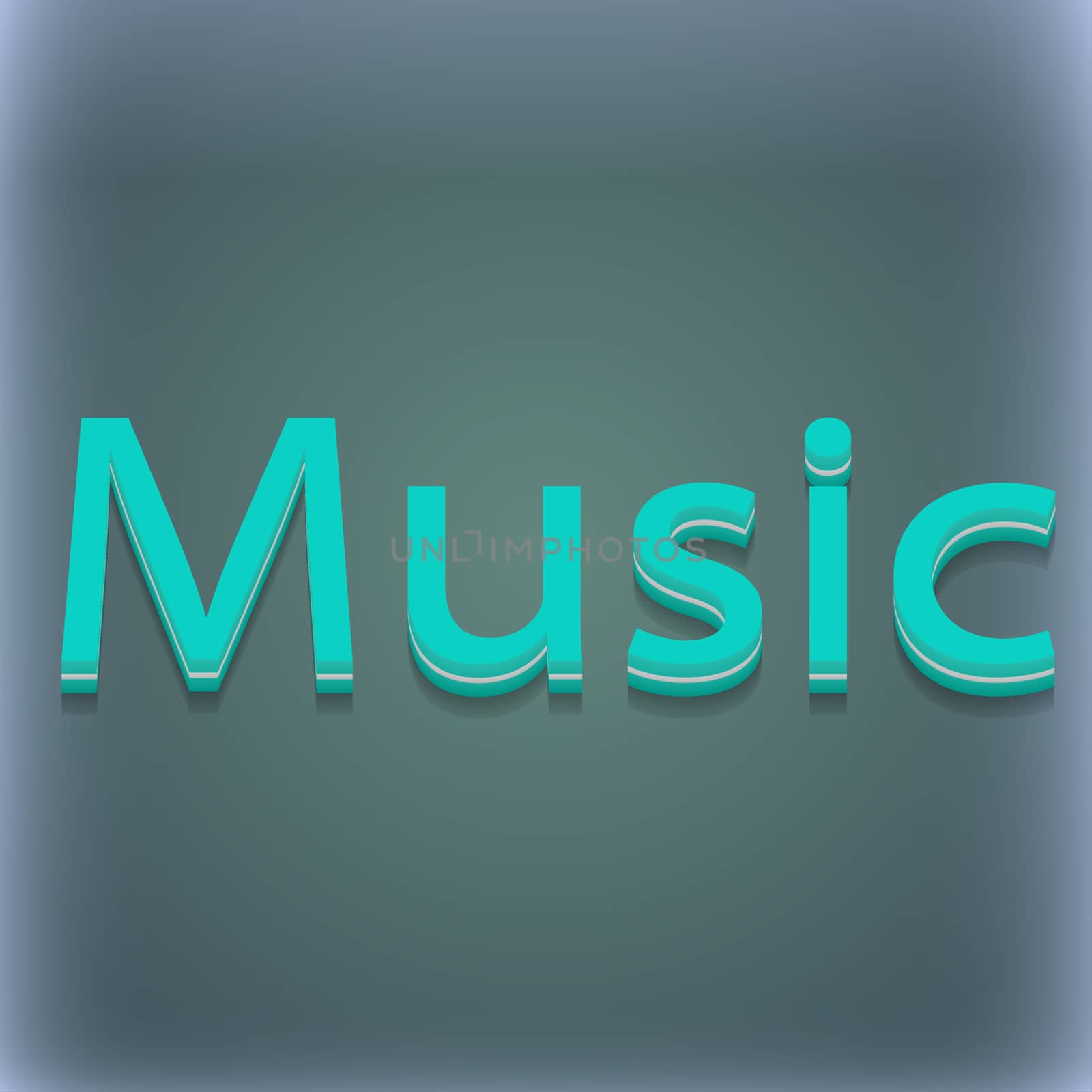 music icon symbol. 3D style. Trendy, modern design with space for your text illustration. Raster version
