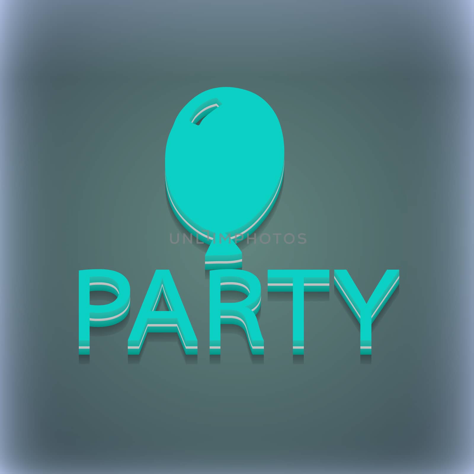 Party icon symbol. 3D style. Trendy, modern design with space for your text illustration. Raster version