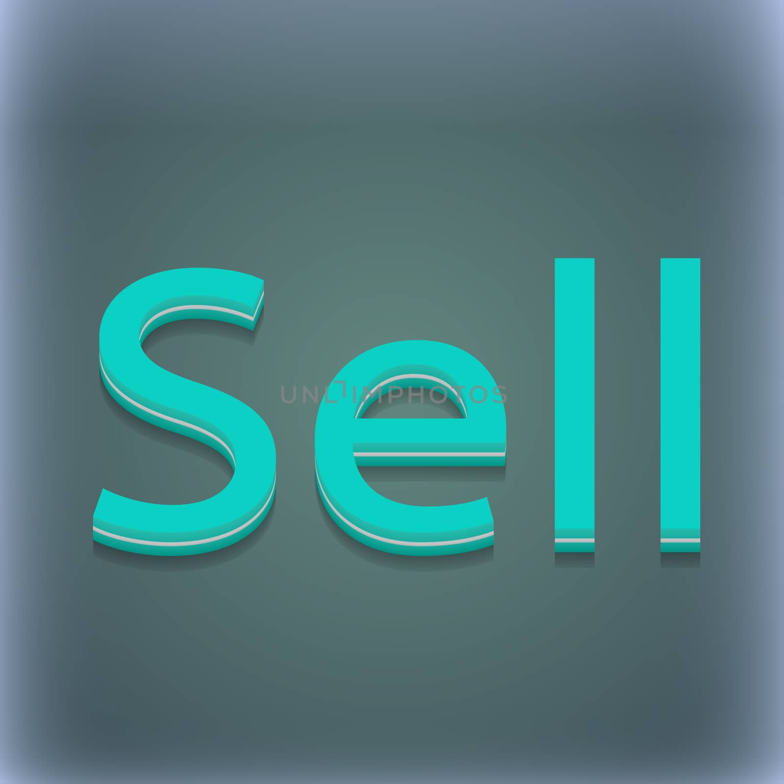 Sell icon symbol. 3D style. Trendy, modern design with space for your text illustration. Raster version