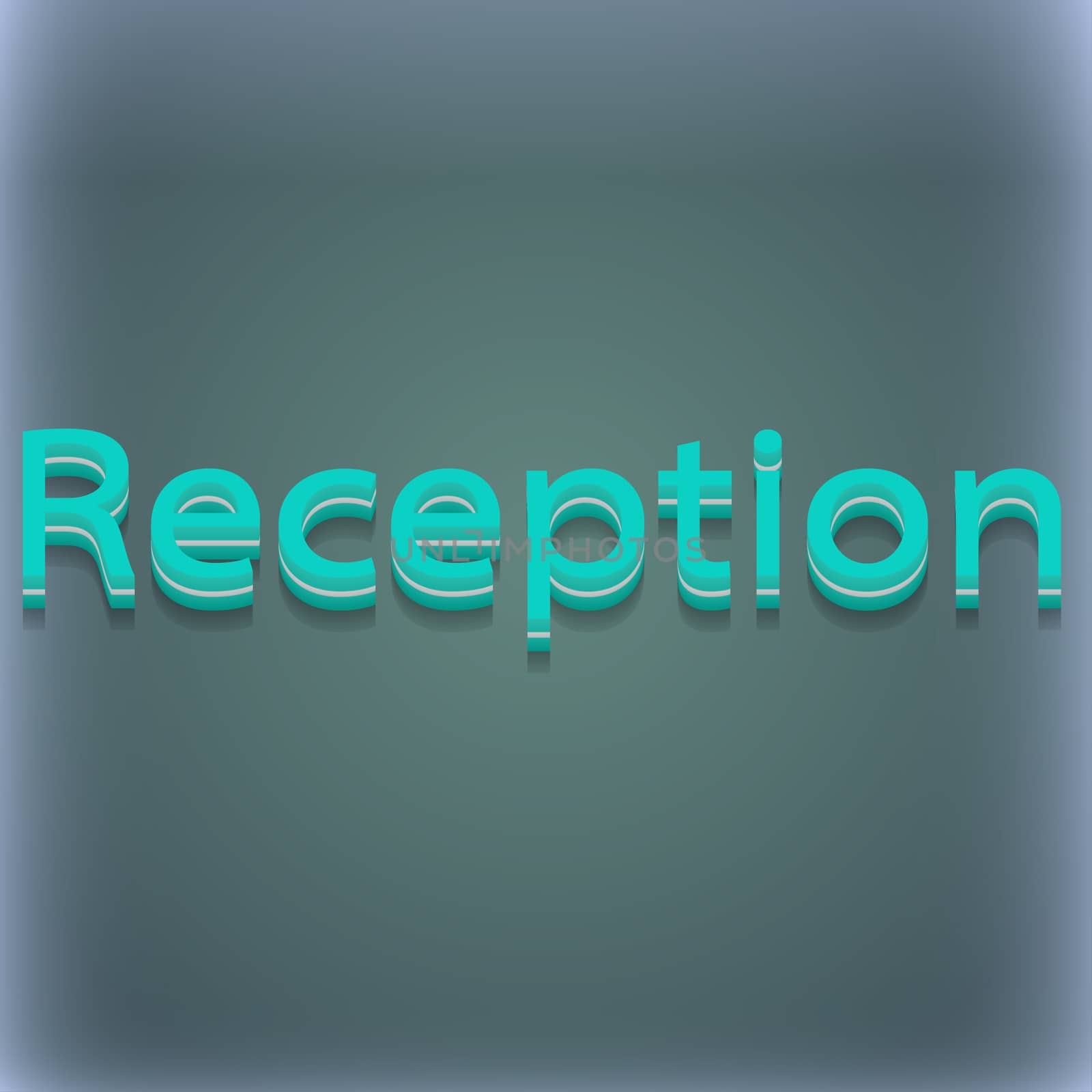 Reception icon symbol. 3D style. Trendy, modern design with space for your text illustration. Raster version