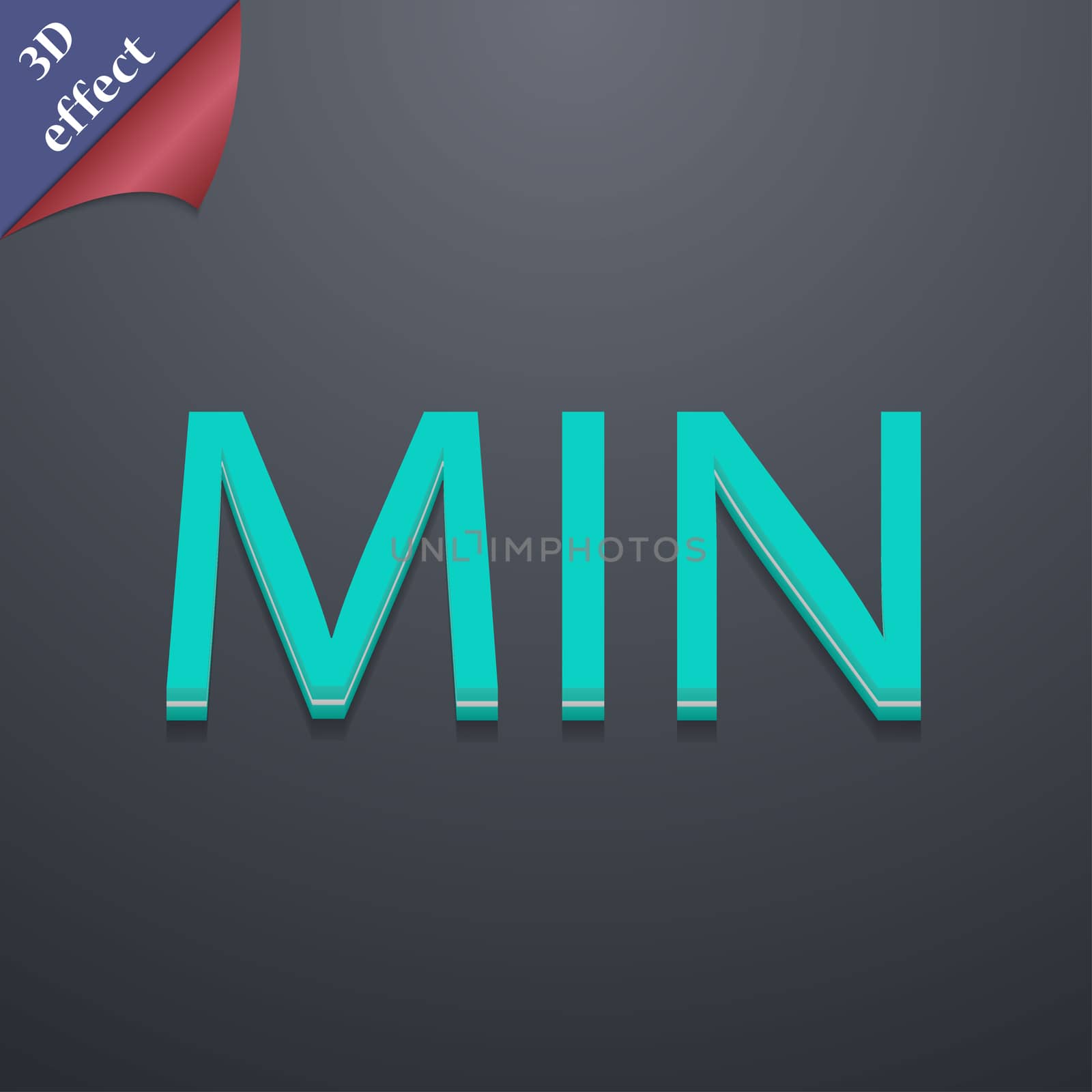 minimum icon symbol. 3D style. Trendy, modern design with space for your text . Rastrized by serhii_lohvyniuk