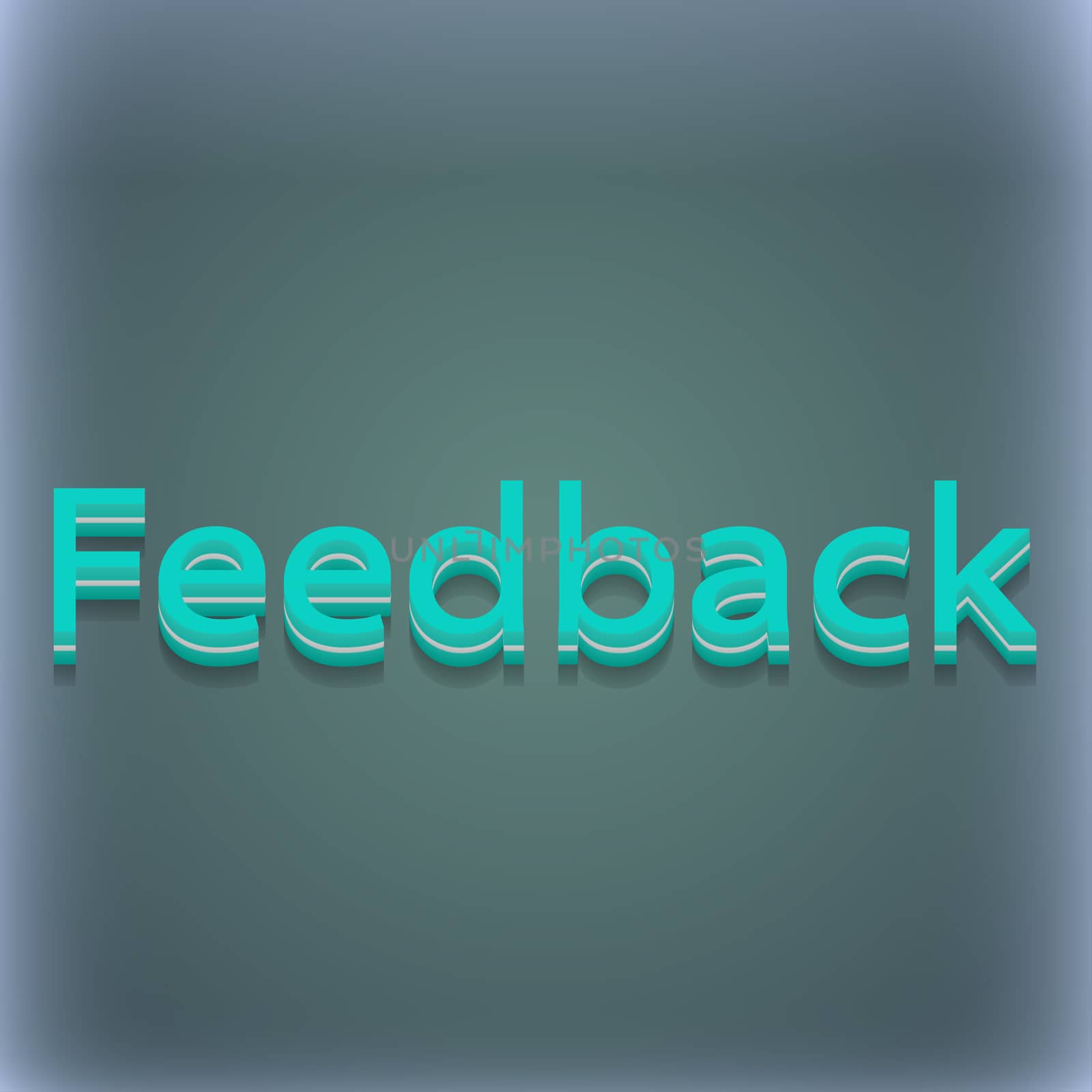 Feedback icon symbol. 3D style. Trendy, modern design with space for your text illustration. Raster version