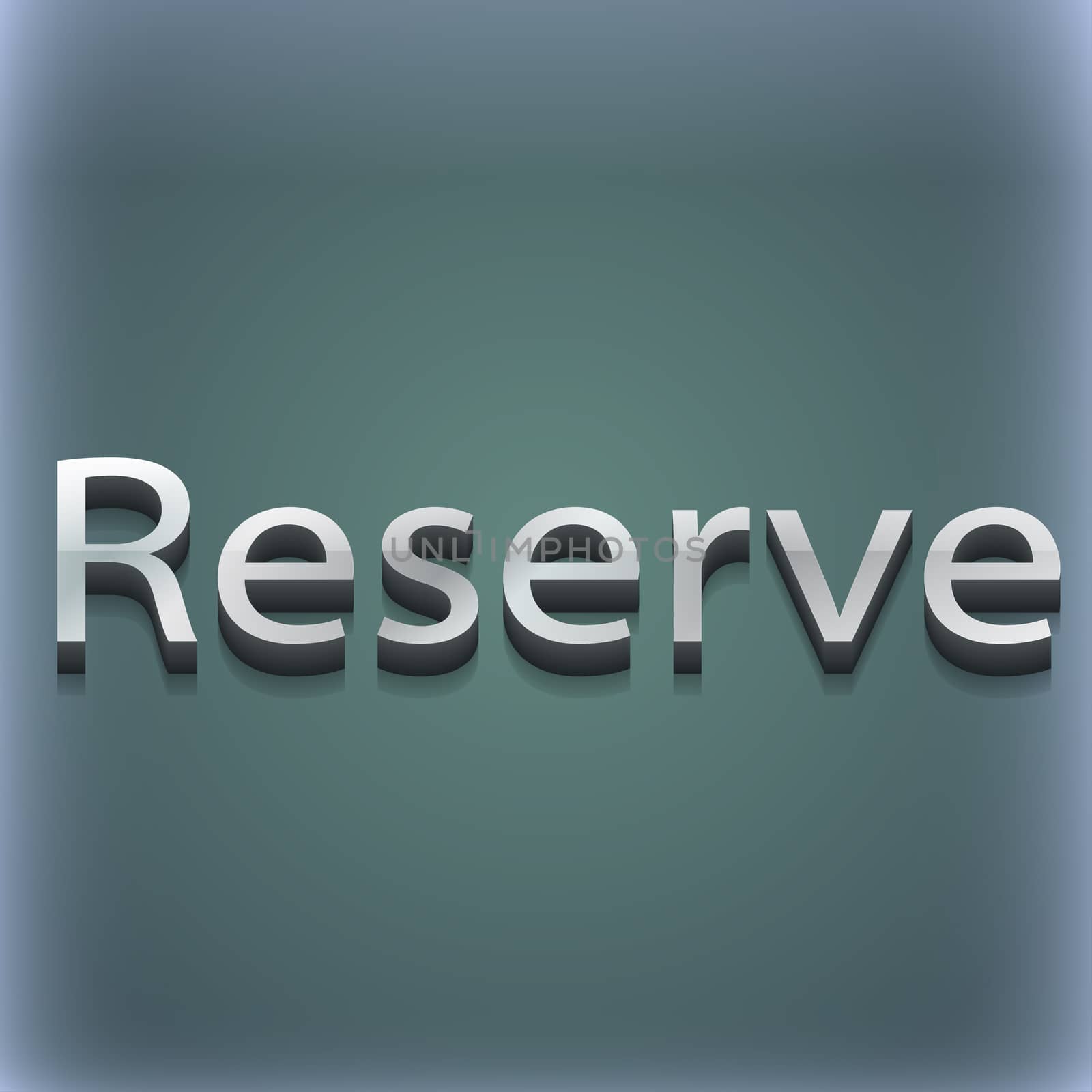 Reserved icon symbol. 3D style. Trendy, modern design with space for your text illustration. Raster version