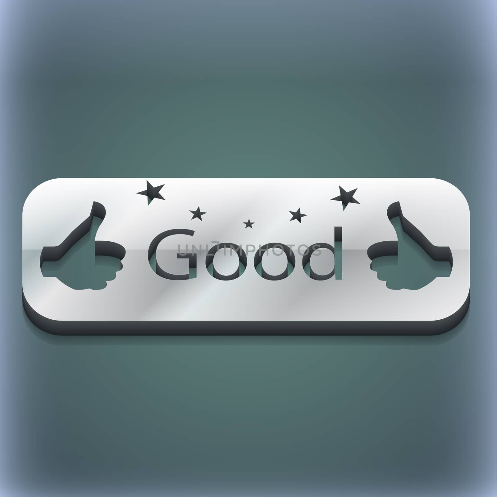 Good icon symbol. 3D style. Trendy, modern design with space for your text illustration. Raster version