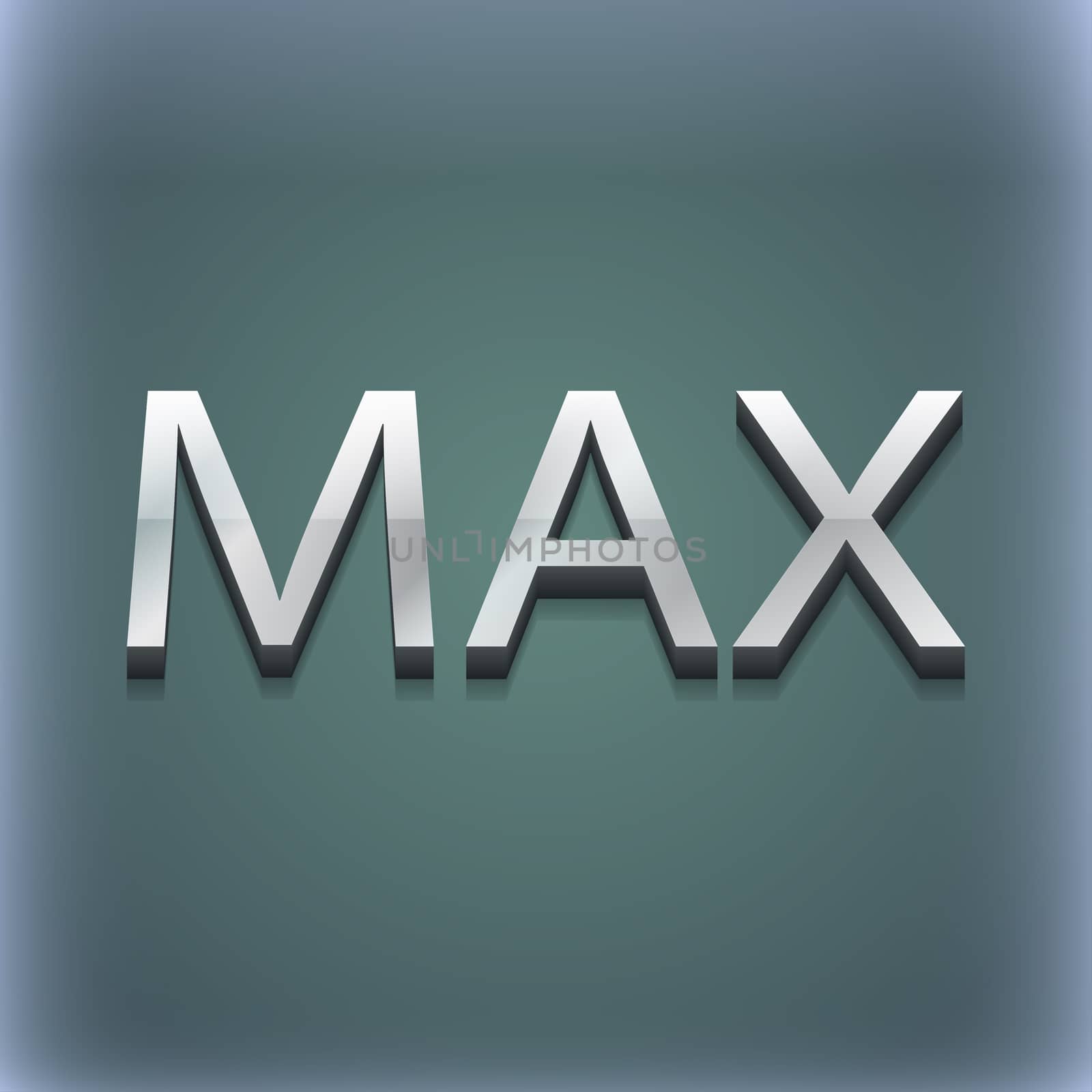 maximum icon symbol. 3D style. Trendy, modern design with space for your text . Raster by serhii_lohvyniuk