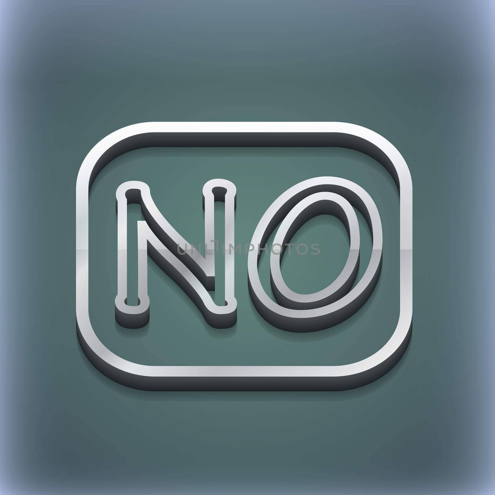 NO Norway translation icon symbol. 3D style. Trendy, modern design with space for your text . Raster by serhii_lohvyniuk