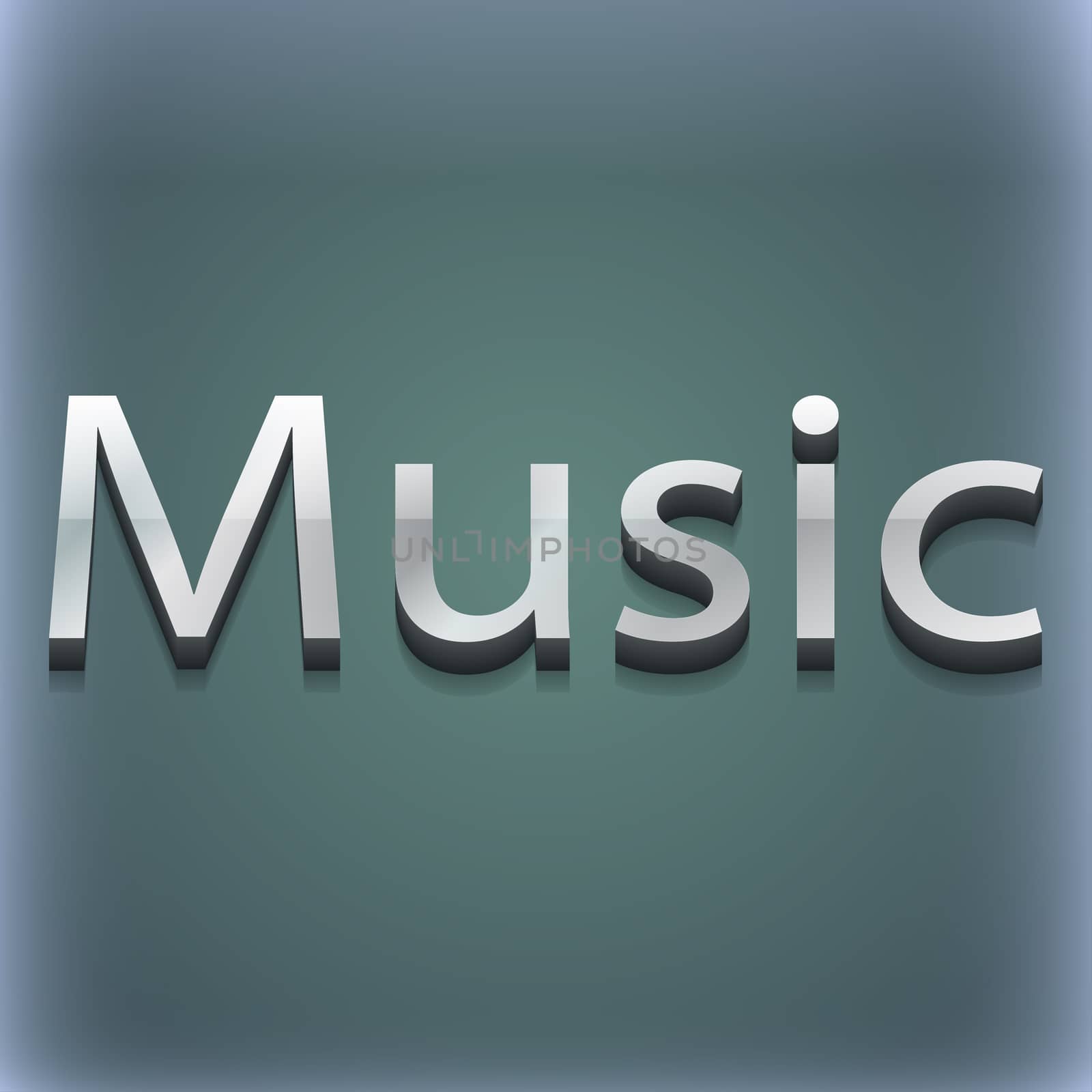 music icon symbol. 3D style. Trendy, modern design with space for your text . Raster by serhii_lohvyniuk