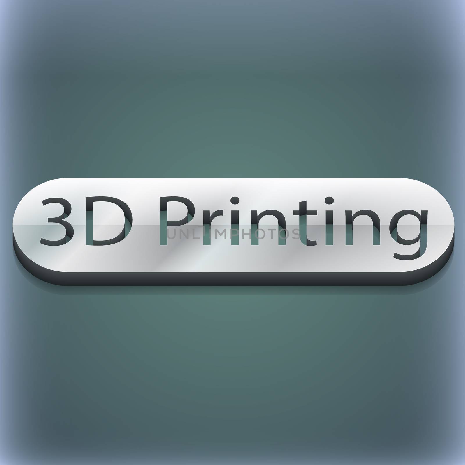 3d Printing icon symbol. 3D style. Trendy, modern design with space for your text . Raster by serhii_lohvyniuk