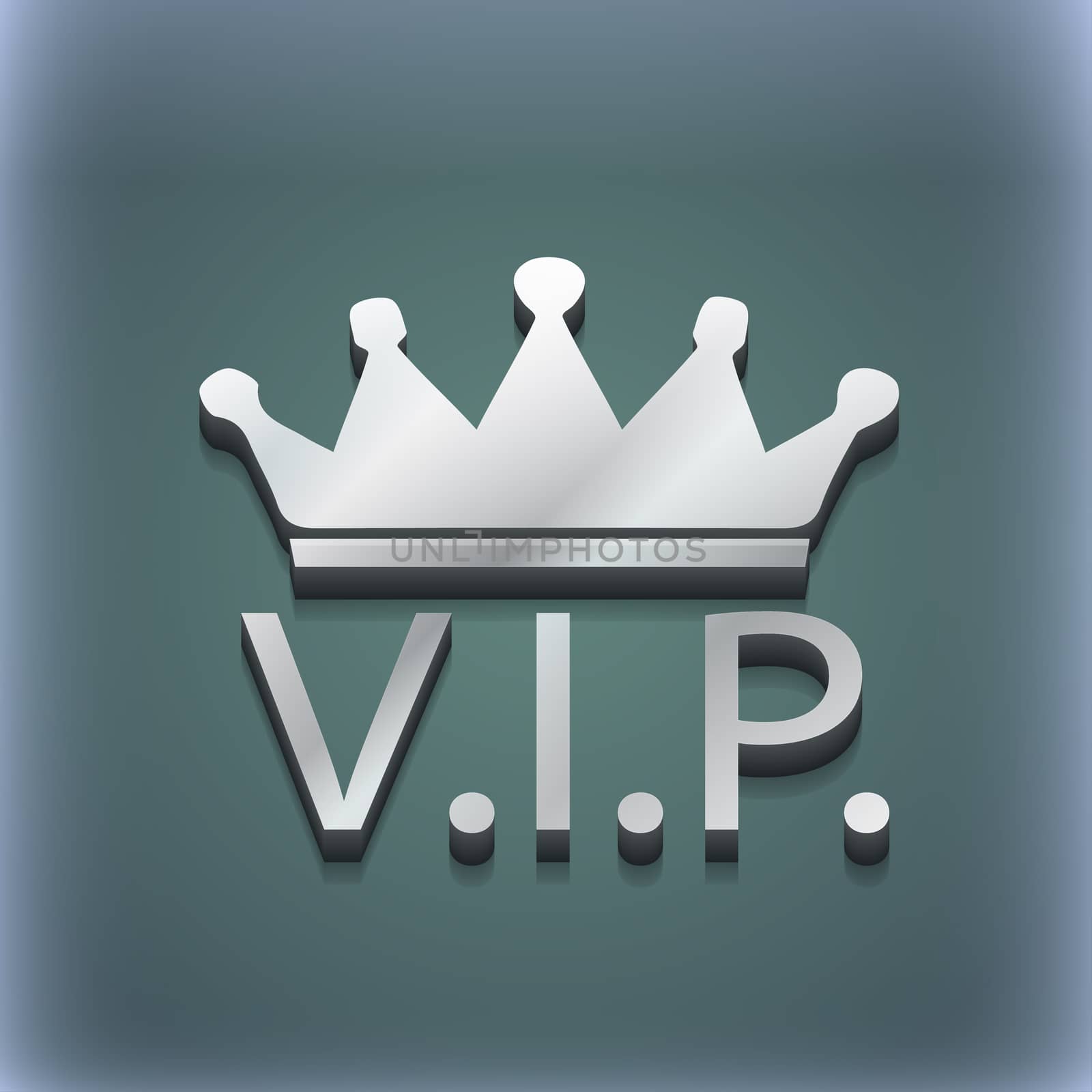 Vip icon symbol. 3D style. Trendy, modern design with space for your text illustration. Raster version