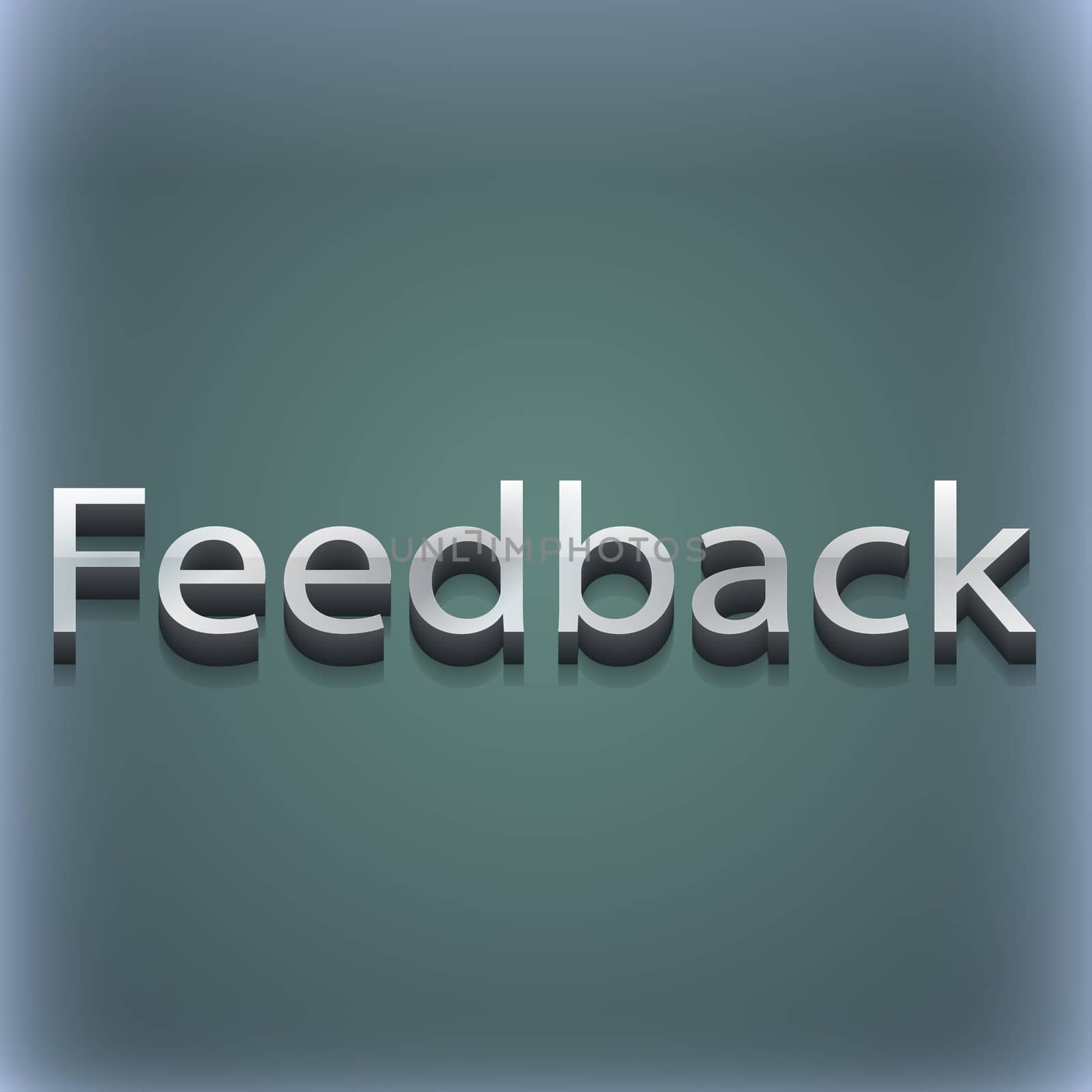 Feedback icon symbol. 3D style. Trendy, modern design with space for your text illustration. Raster version