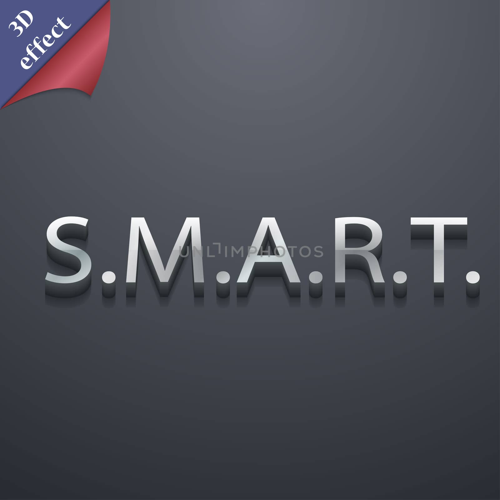 Smart icon symbol. 3D style. Trendy, modern design with space for your text illustration. Rastrized copy