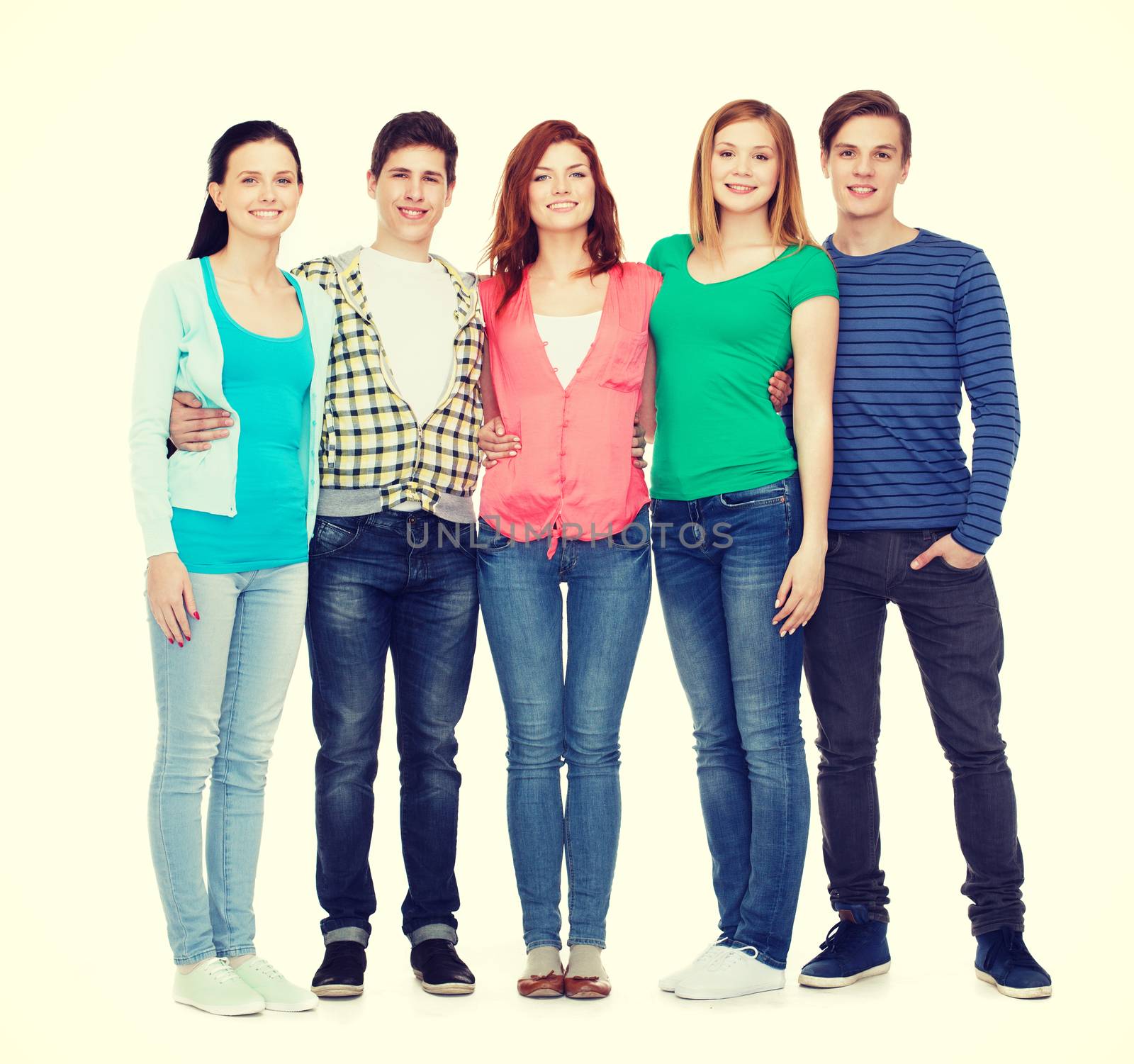 group of smiling students standing by dolgachov