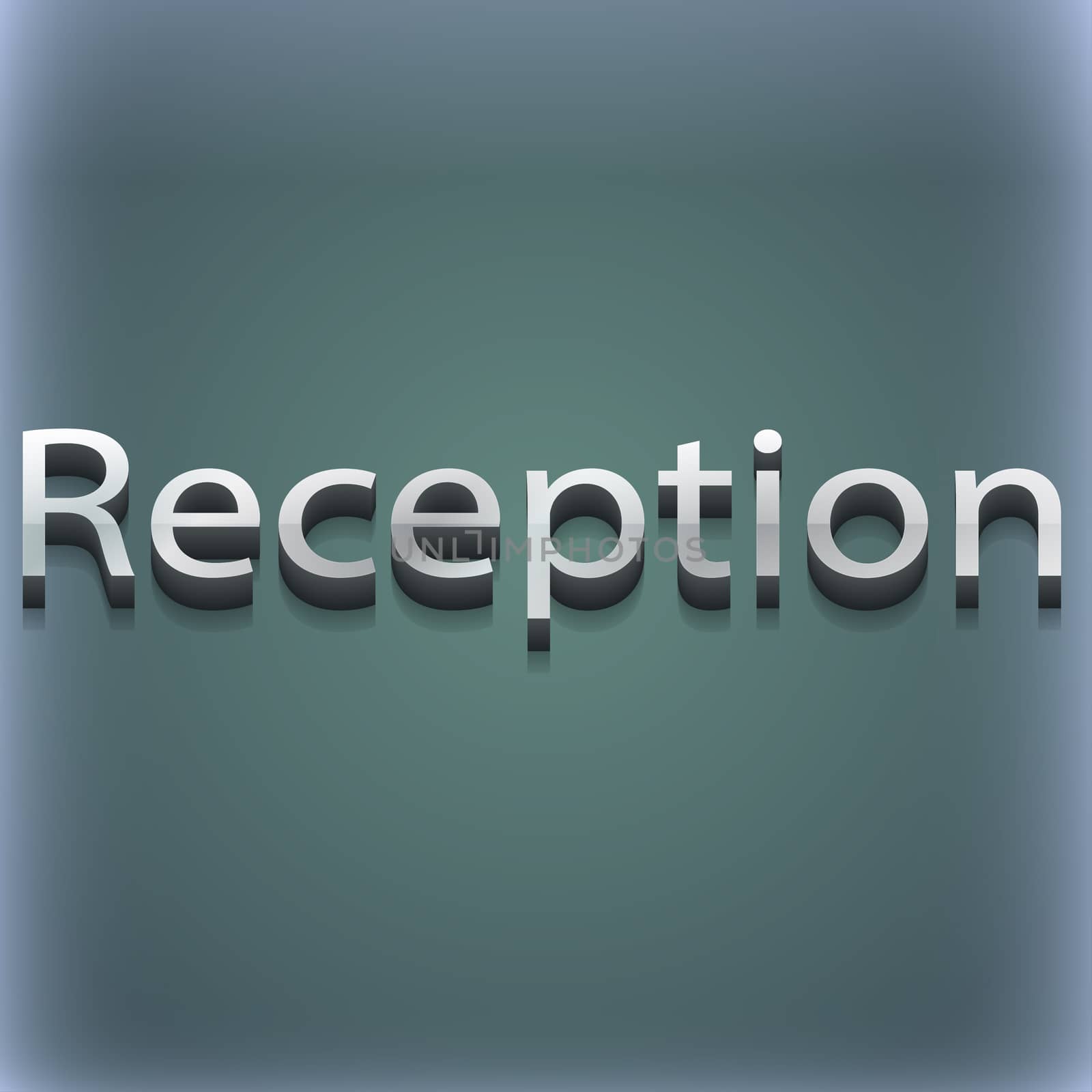 Reception icon symbol. 3D style. Trendy, modern design with space for your text illustration. Raster version