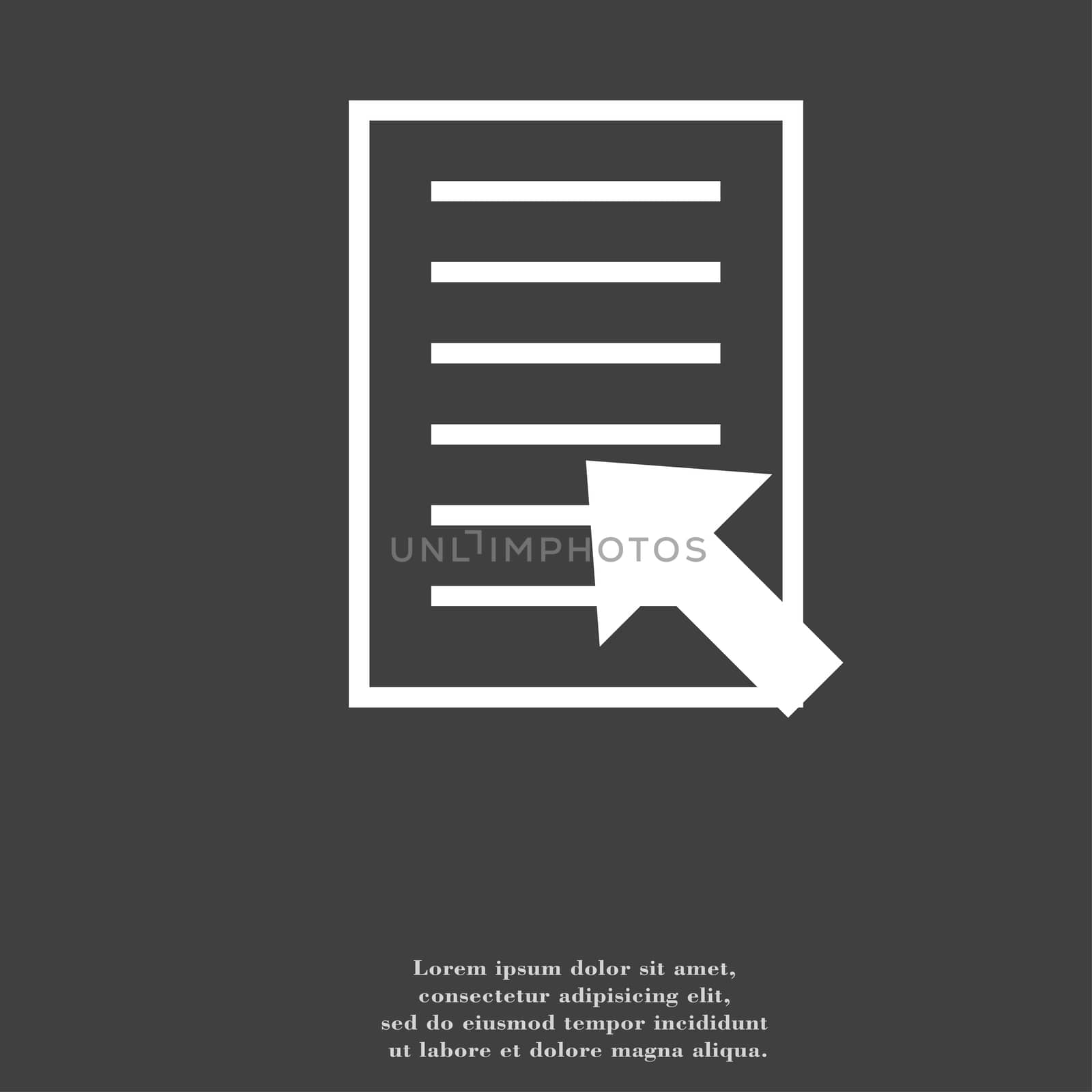 Text file icon symbol Flat modern web design with long shadow and space for your text.  by serhii_lohvyniuk