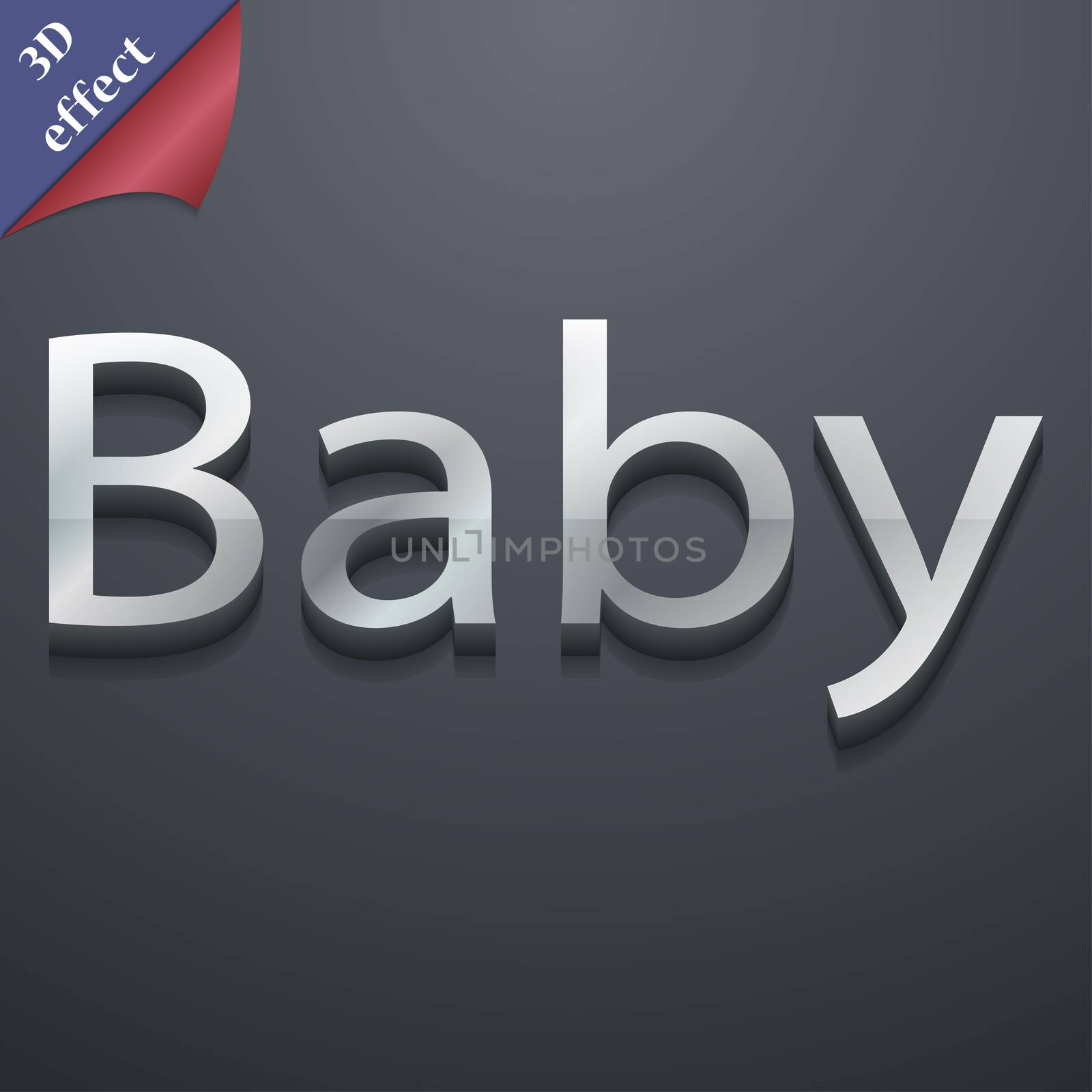 Baby on board icon symbol. 3D style. Trendy, modern design with space for your text illustration. Rastrized copy