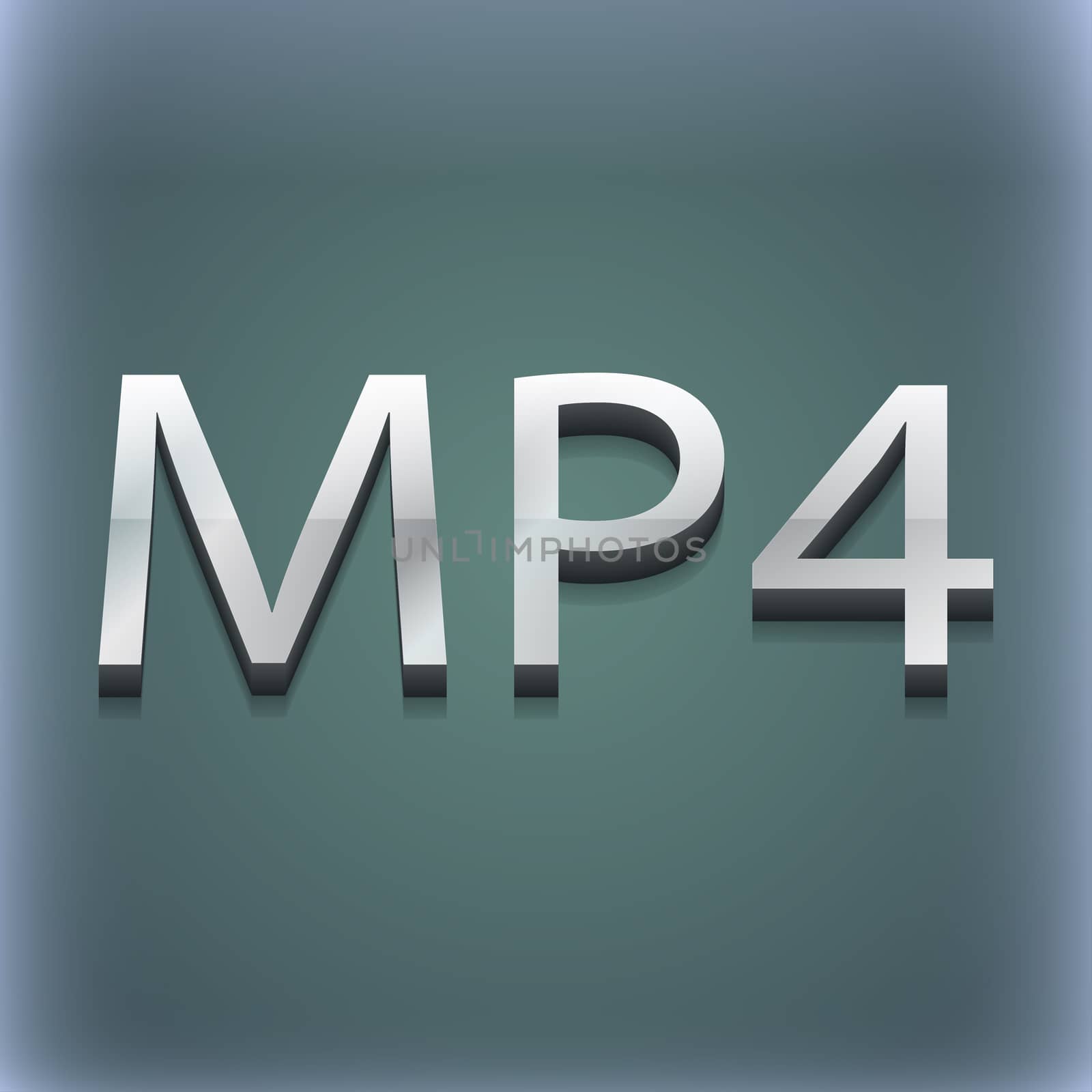 Mpeg4 video format icon symbol. 3D style. Trendy, modern design with space for your text illustration. Raster version