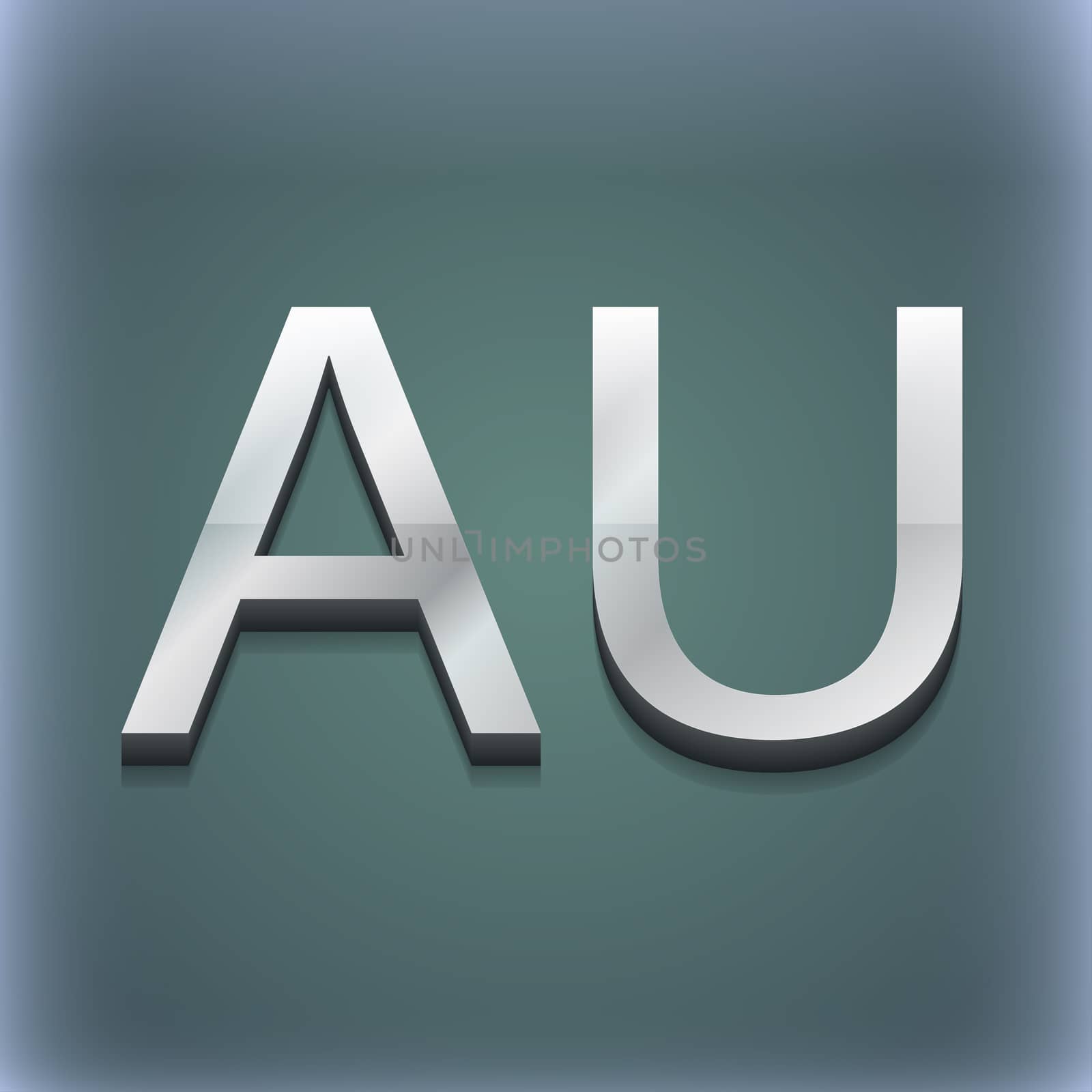 australia icon symbol. 3D style. Trendy, modern design with space for your text illustration. Raster version