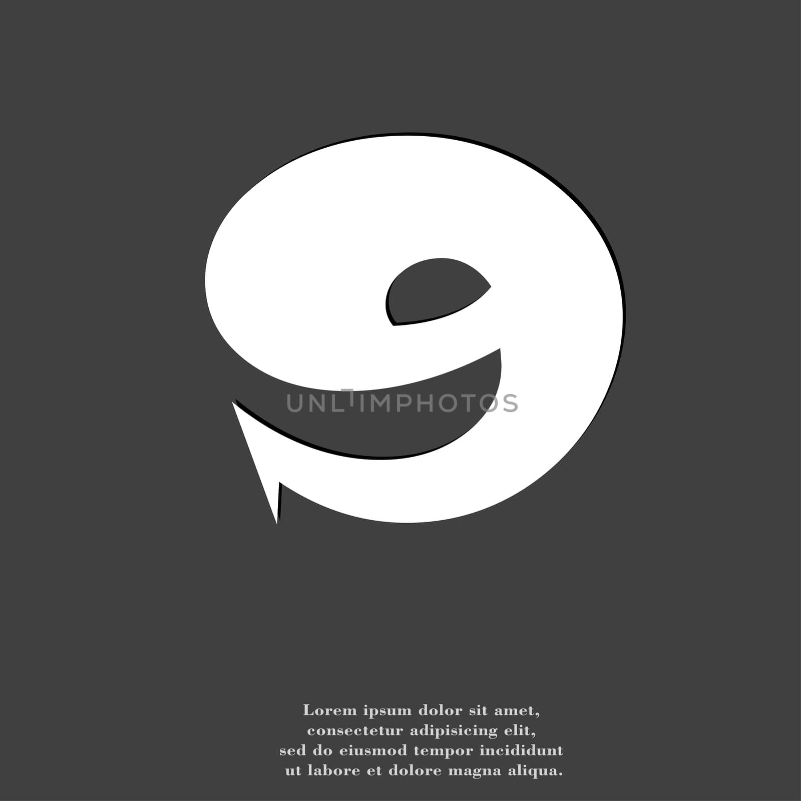 number Nine icon symbol Flat modern web design with long shadow and space for your text. illustration