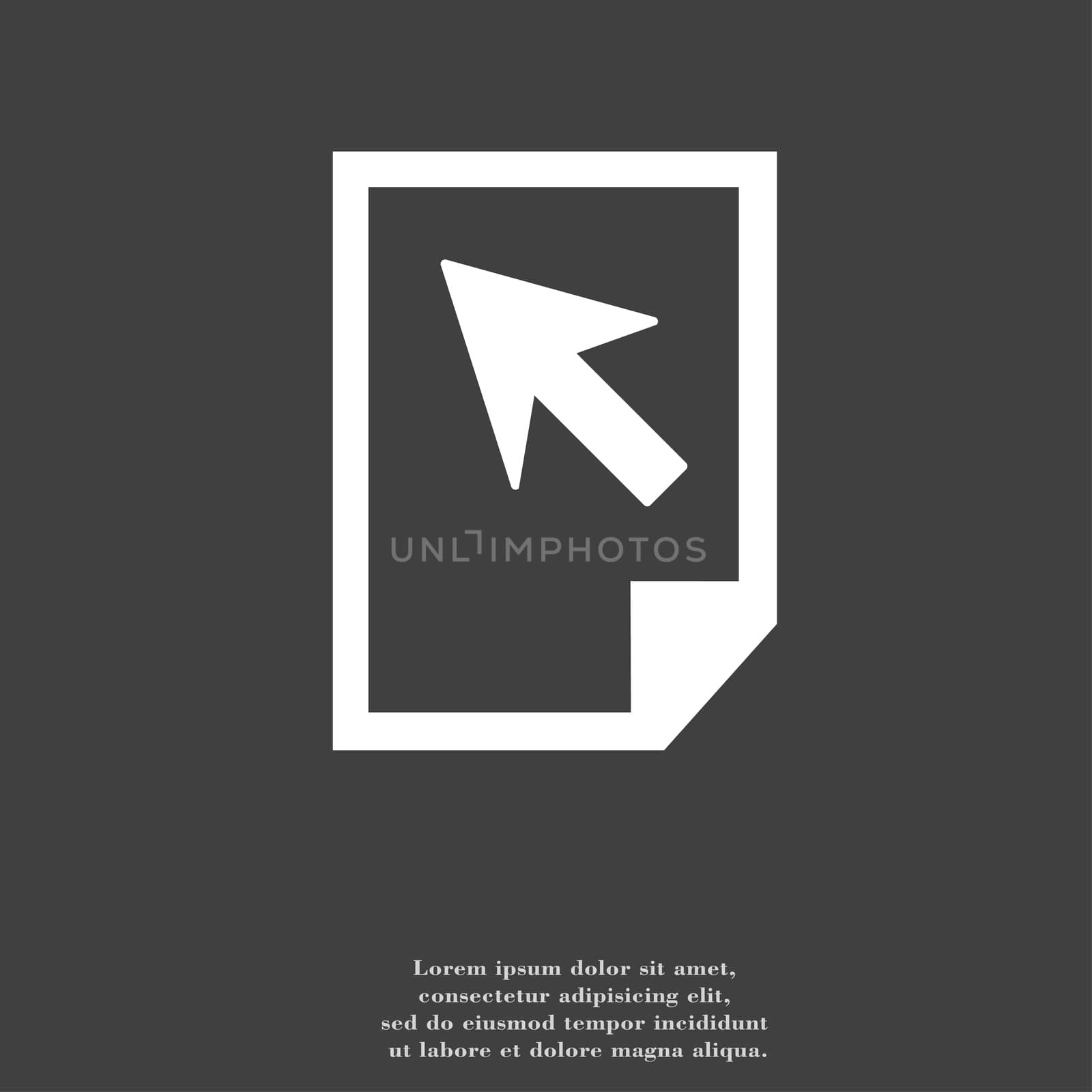 File document icon symbol Flat modern web design with long shadow and space for your text. illustration