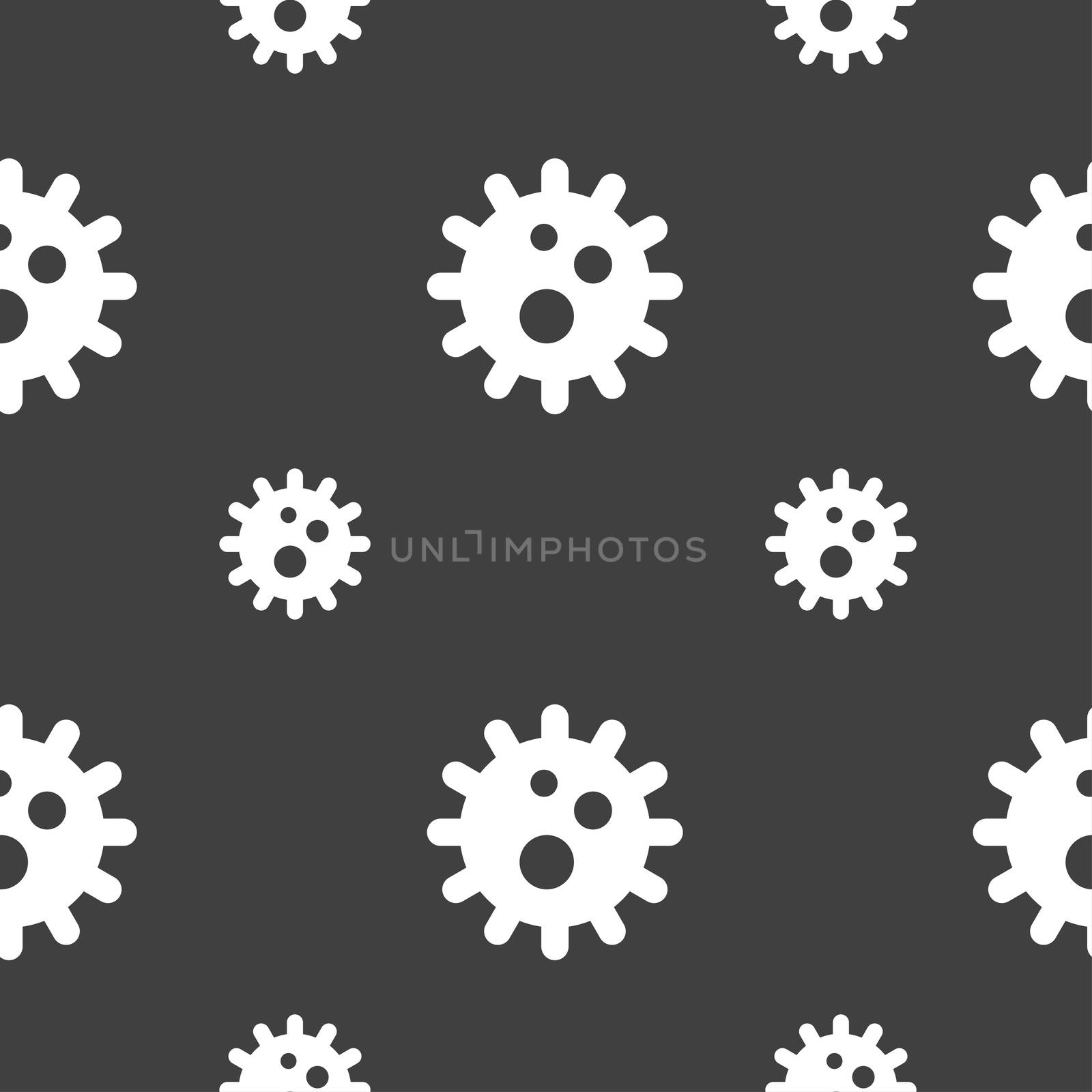 naval mine icon sign. Seamless pattern on a gray background. illustration
