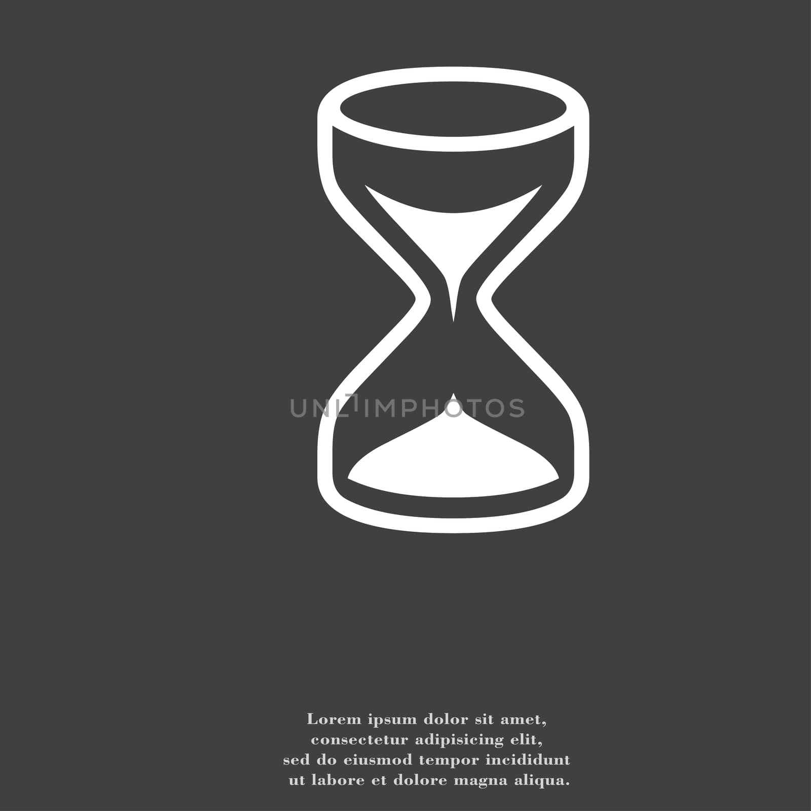 Hourglass icon symbol Flat modern web design with long shadow and space for your text. illustration