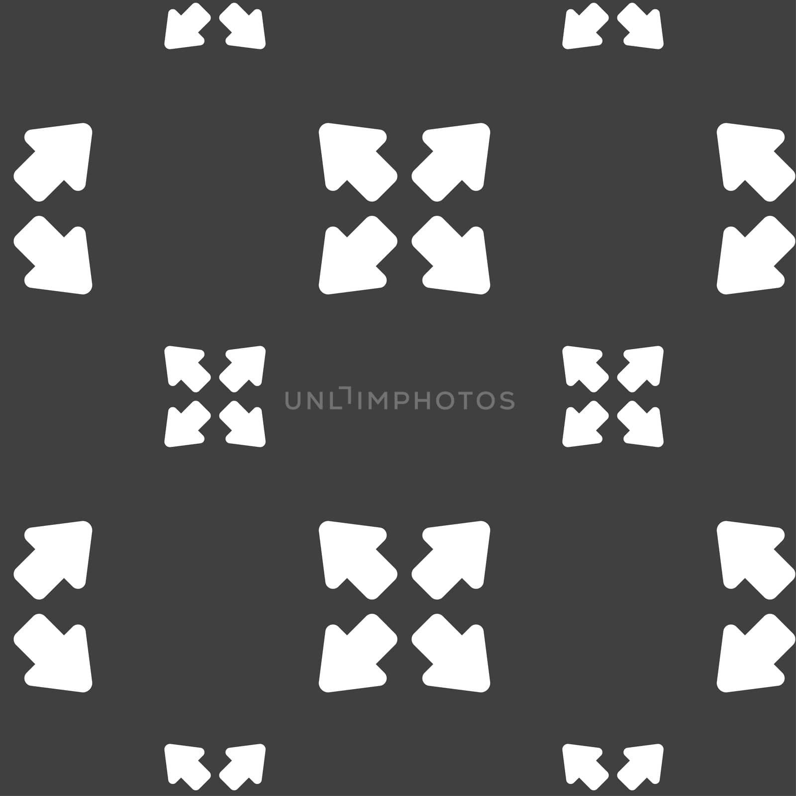 Deploying video, screen size icon sign. Seamless pattern on a gray background. illustration